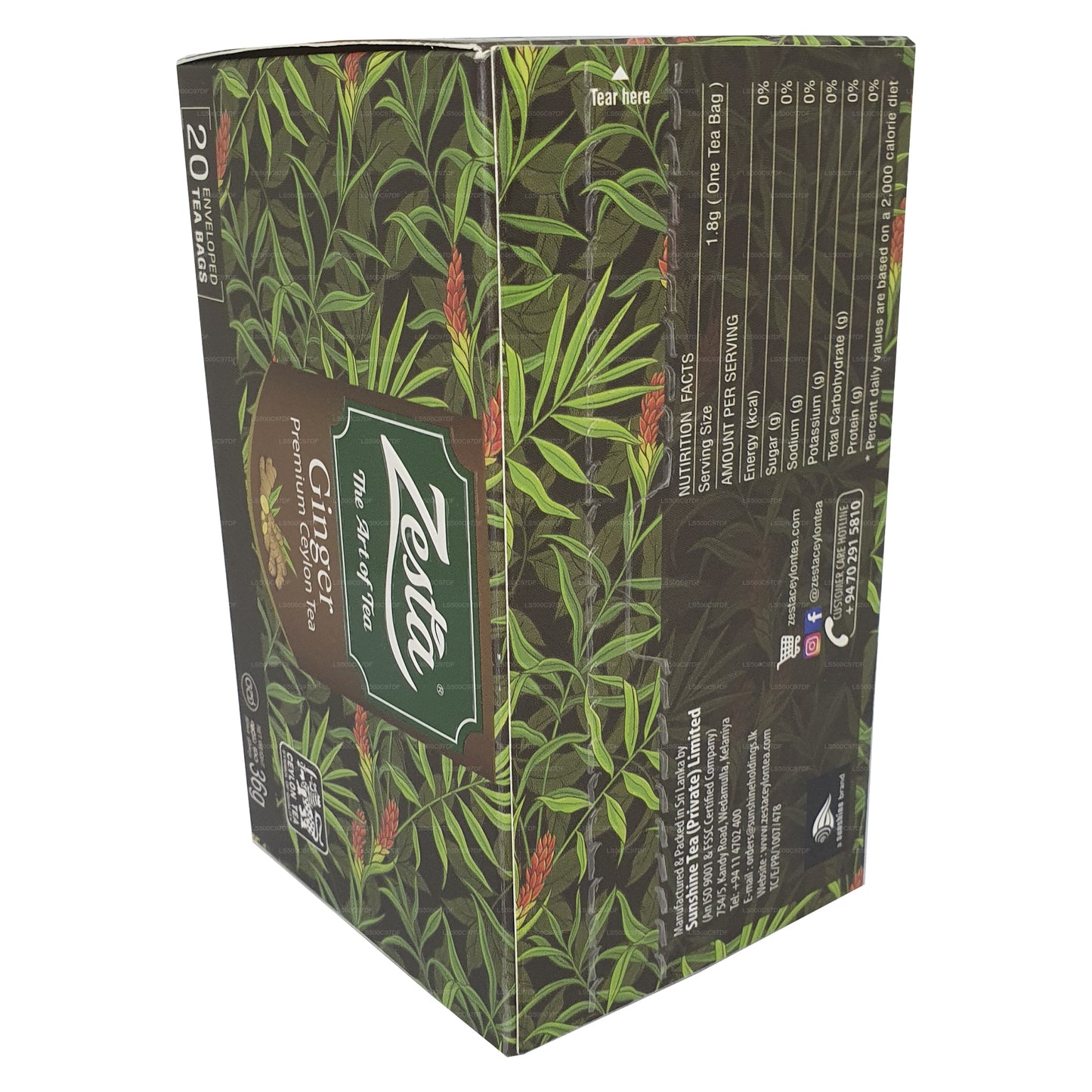 Zesta Ginger Premium Ceylon Tee (36 g) 20 Teebeutel