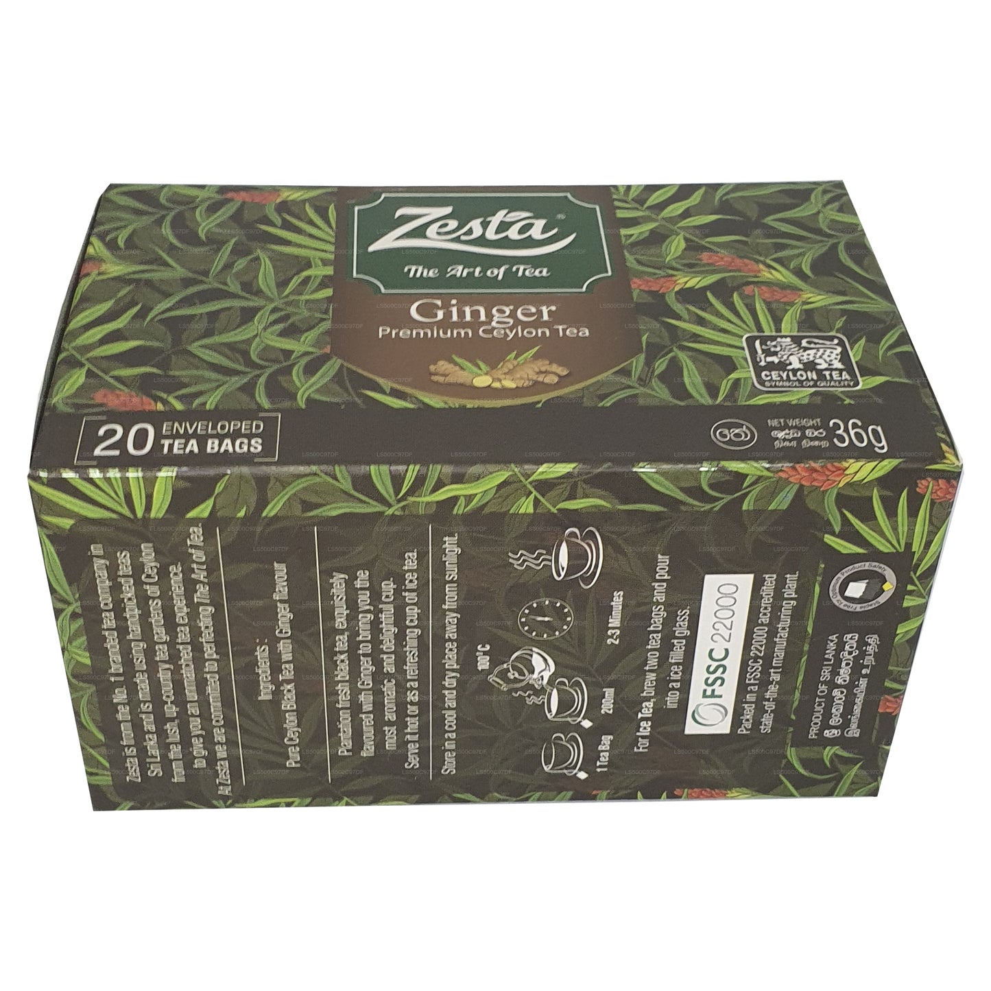 Zesta Ginger Premium Ceylon Tee (36 g) 20 Teebeutel