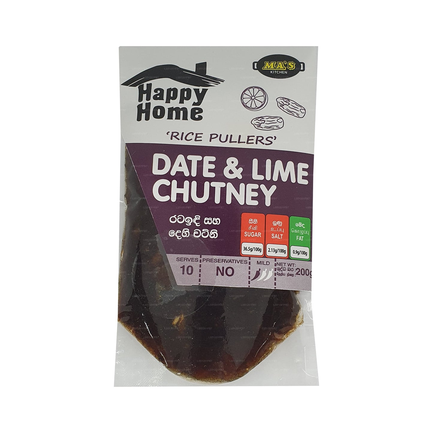 MA's Kitchen Chutney mit Datteln und Limetten (200 g)