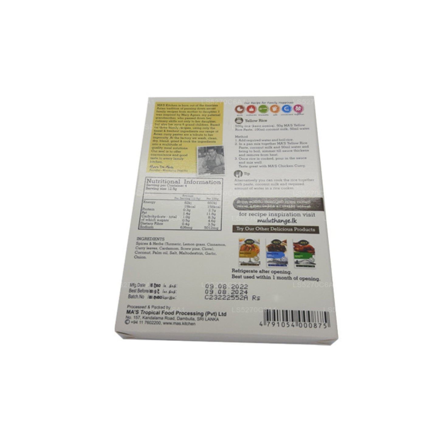 MA's Kitchen Bio-Gelbe Reispaste (50 g)