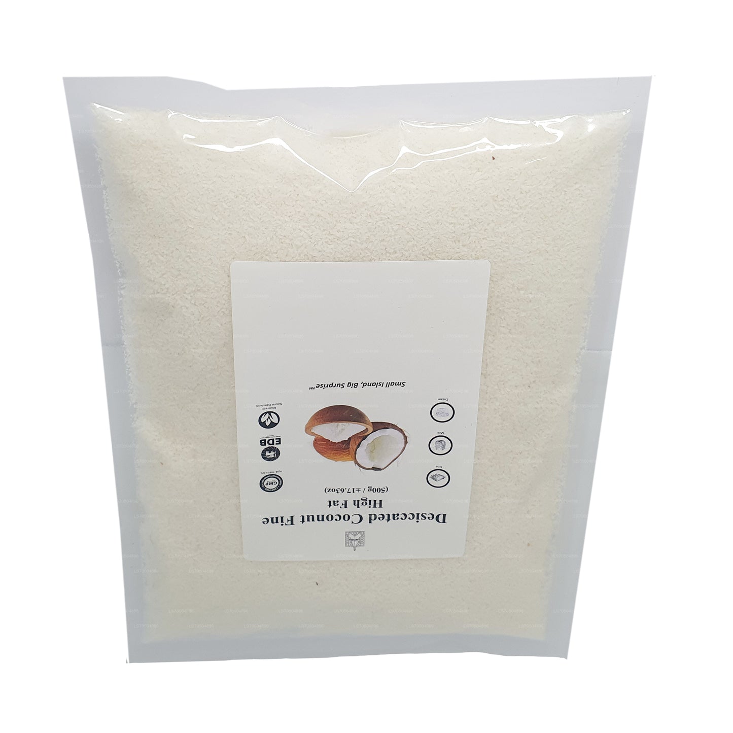 Lakpura Kokosraspeln Fein - Hoher Fettgehalt (500g)