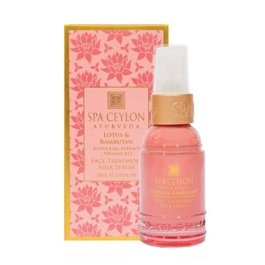 Spa Ceylon Lotus &amp; Rambutan Aktivzellextrakt + Vitamin B12 Gesichtsbehandlungsmilchserum (30 ml)