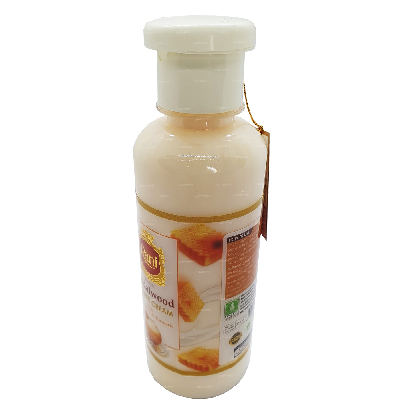 Swadeshi Rani Sandelholz-Duschcreme mit Milch, Honig und Kurkuma (250 ml)