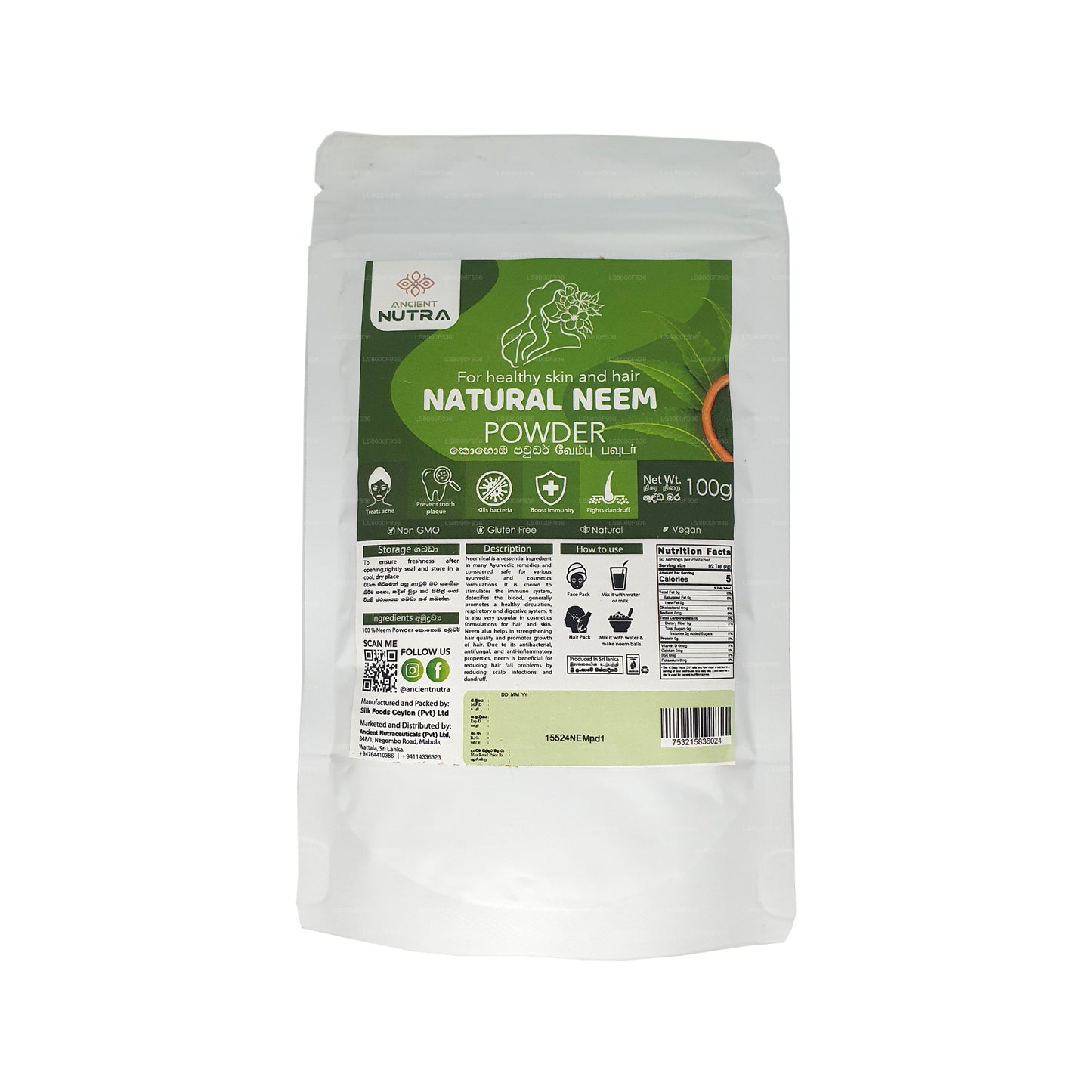 Uraltes Nutra-Neem-Pulver (100 g)