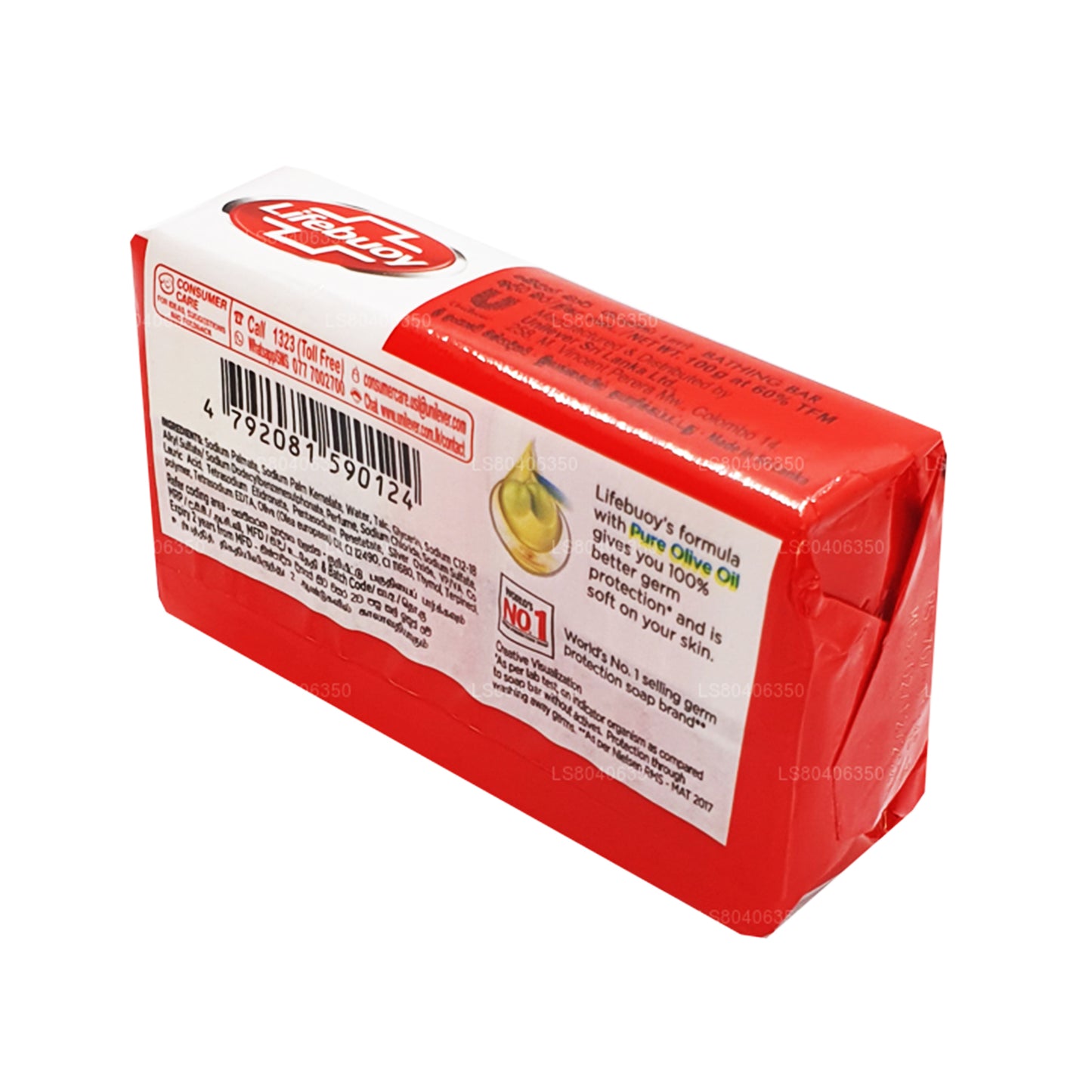 Lifebuoy Total 10 Körperseife mit reinem Olivenöl (100 g)