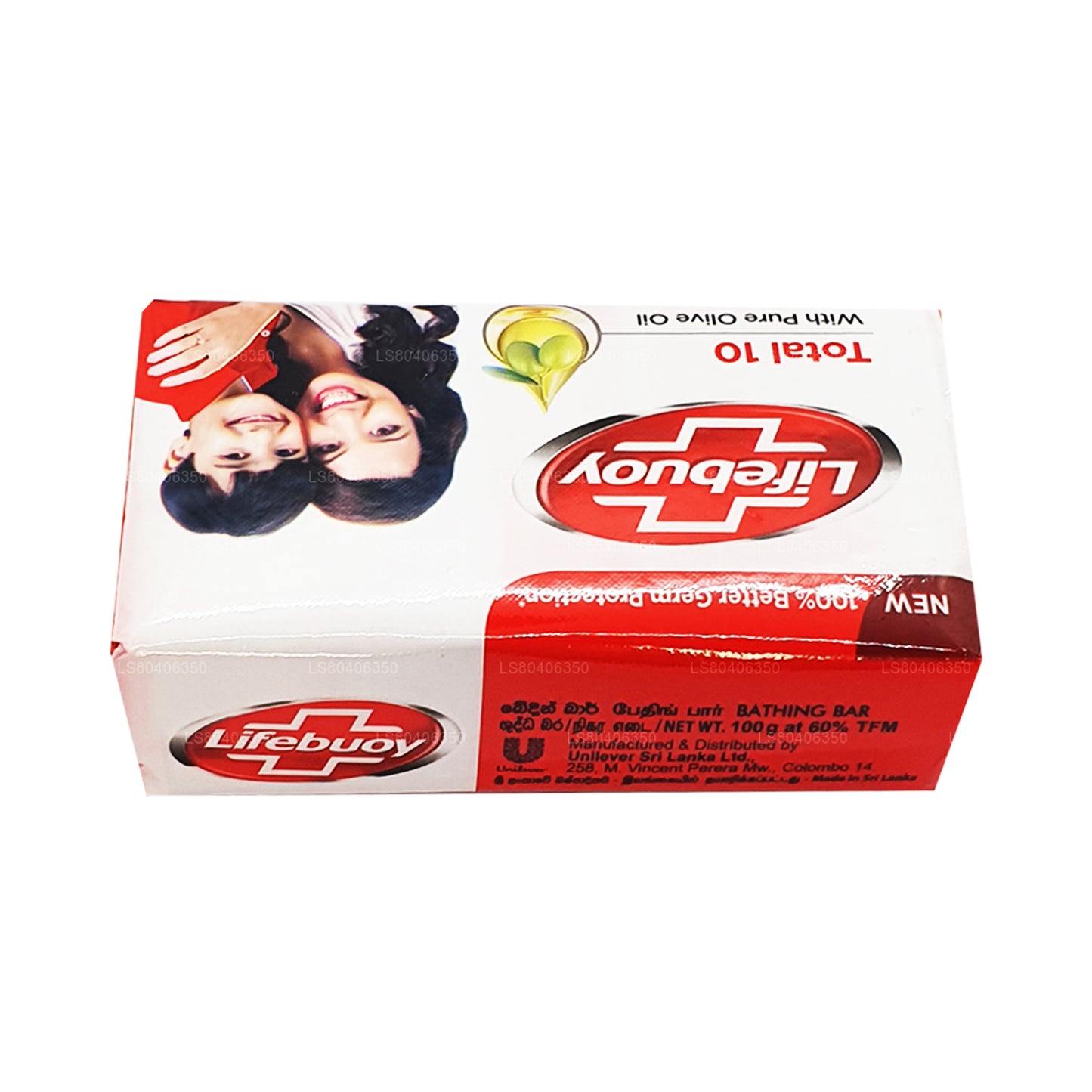 Lifebuoy Total 10 Körperseife mit reinem Olivenöl (100 g)