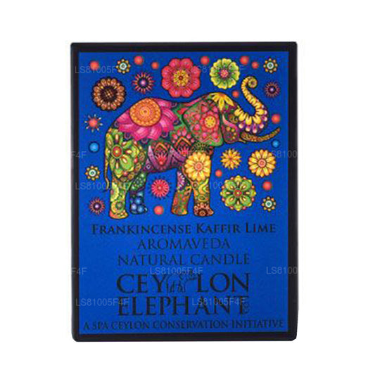 Spa Ceylon Ceylon Elefant Weihrauch Kay Lime – Aromaveda natürliche Kerze (50 g)