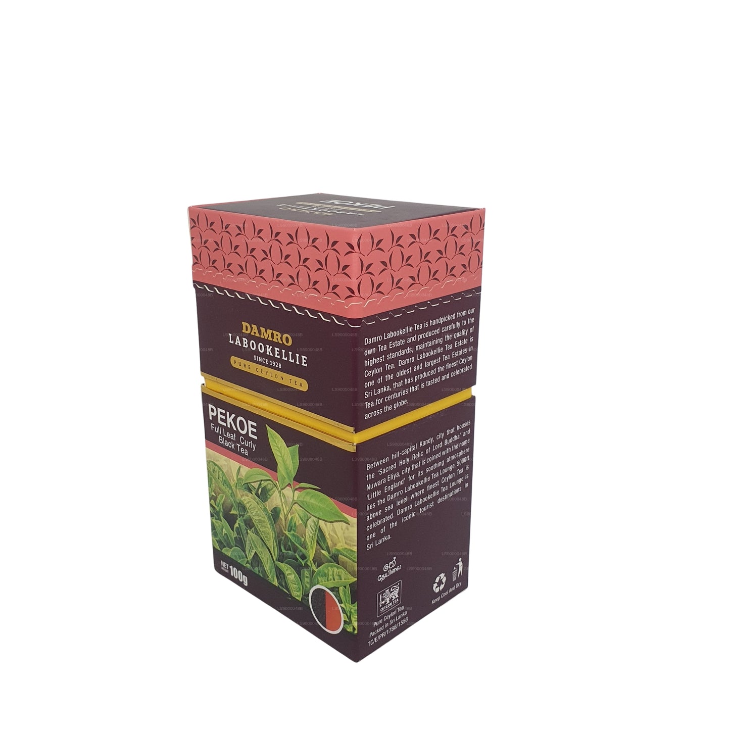 DG Labookellie PEKOE Full Leaf Curly Black Tea (100g)