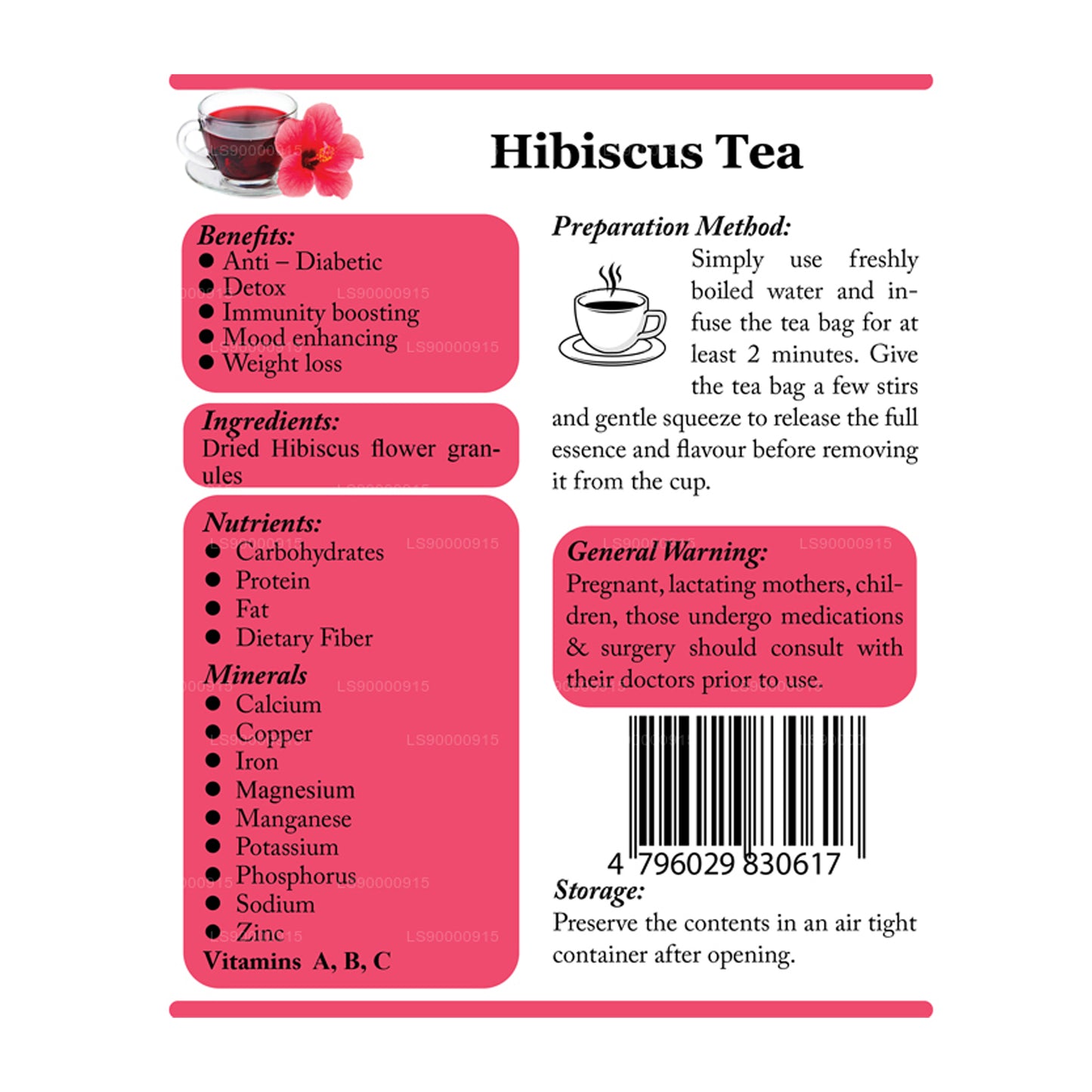 Lifetone Hibiskus-Blumentee (30 g)