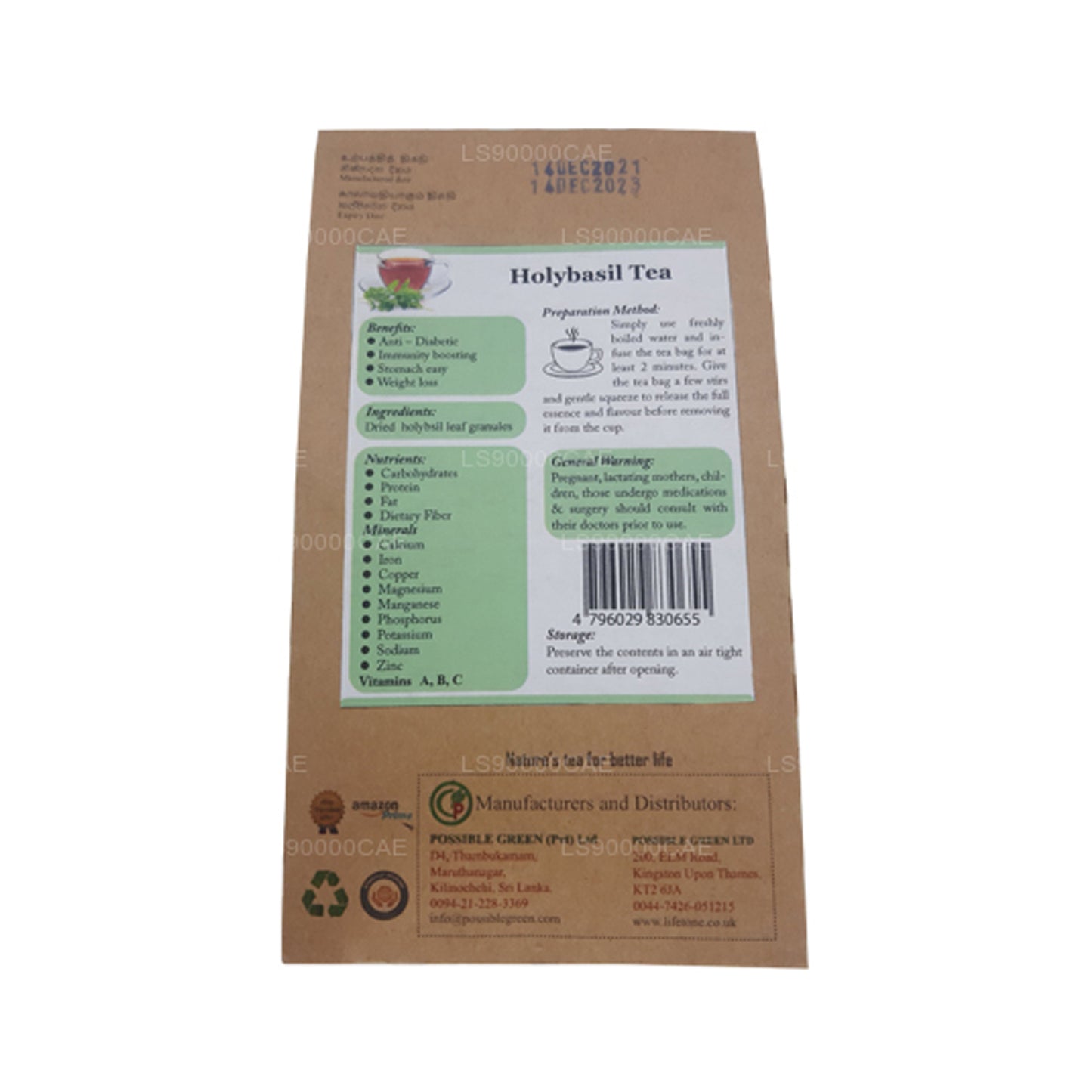 Lifetone Heiliger Basilikum-Tee (30g)