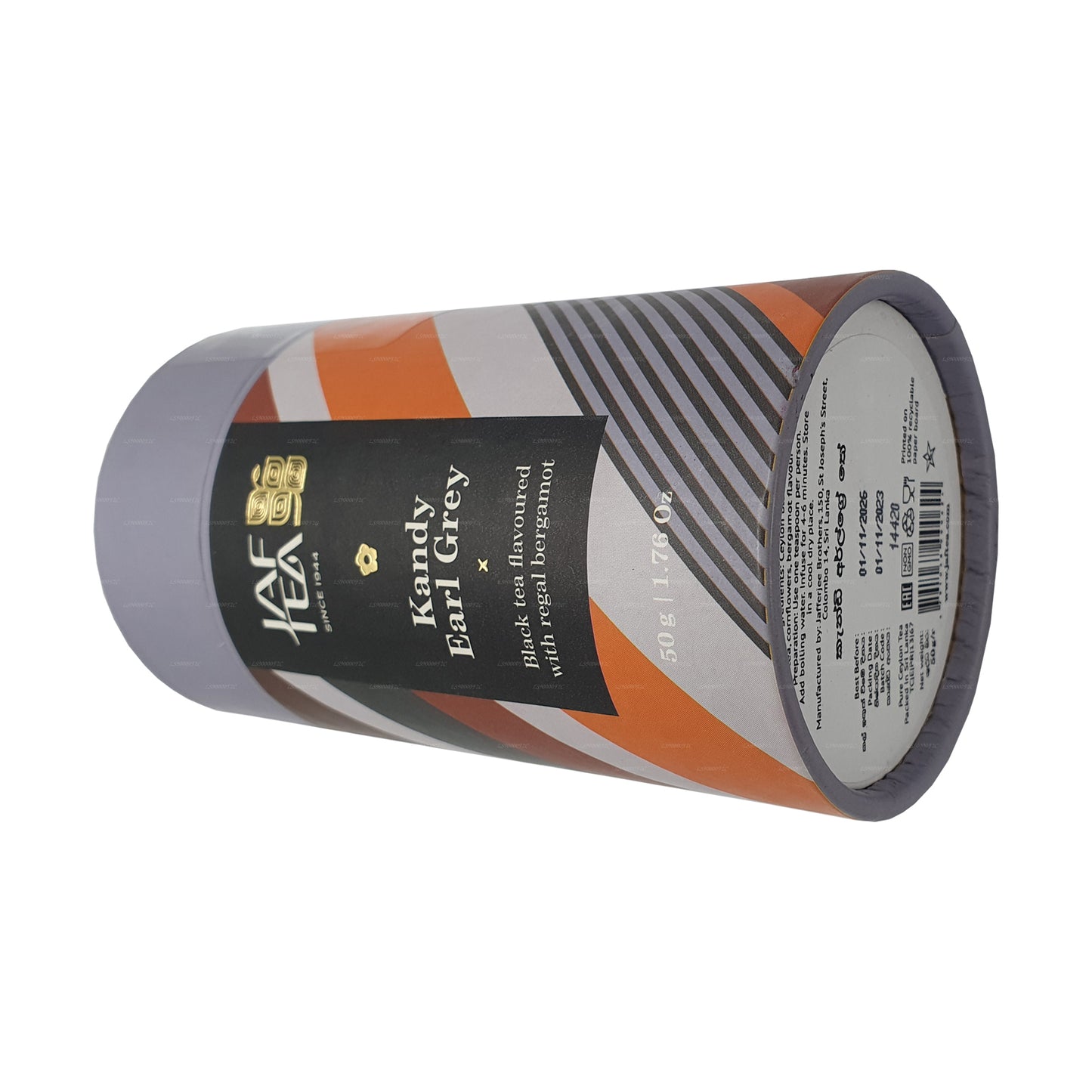 Jaf Tea Kandy Earl Grey Schwarztee aromatisiert mit königlicher Bergamotte (50 g)