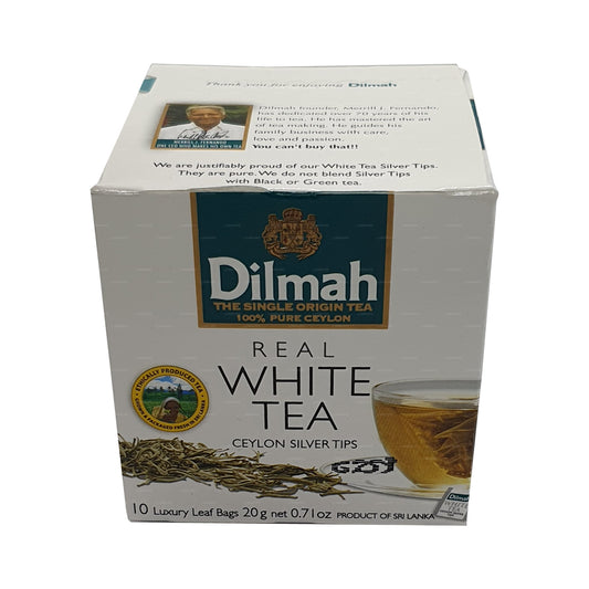 Dilmah Real White Tea Ceylon Silberspitzen (20 g) 10 Teebeutel