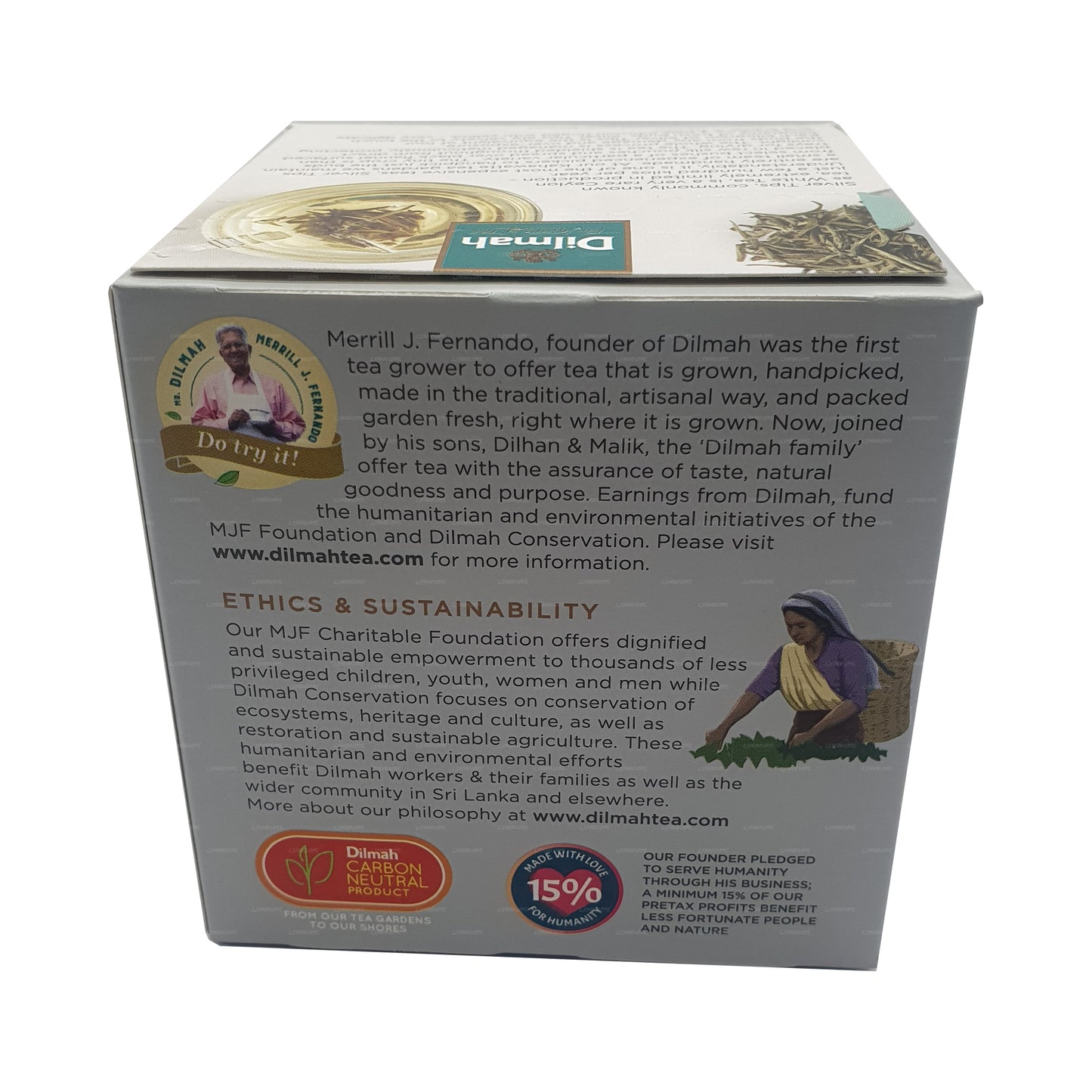 Dilmah Real White Tea Ceylon Silberspitzen (20 g) 10 Teebeutel