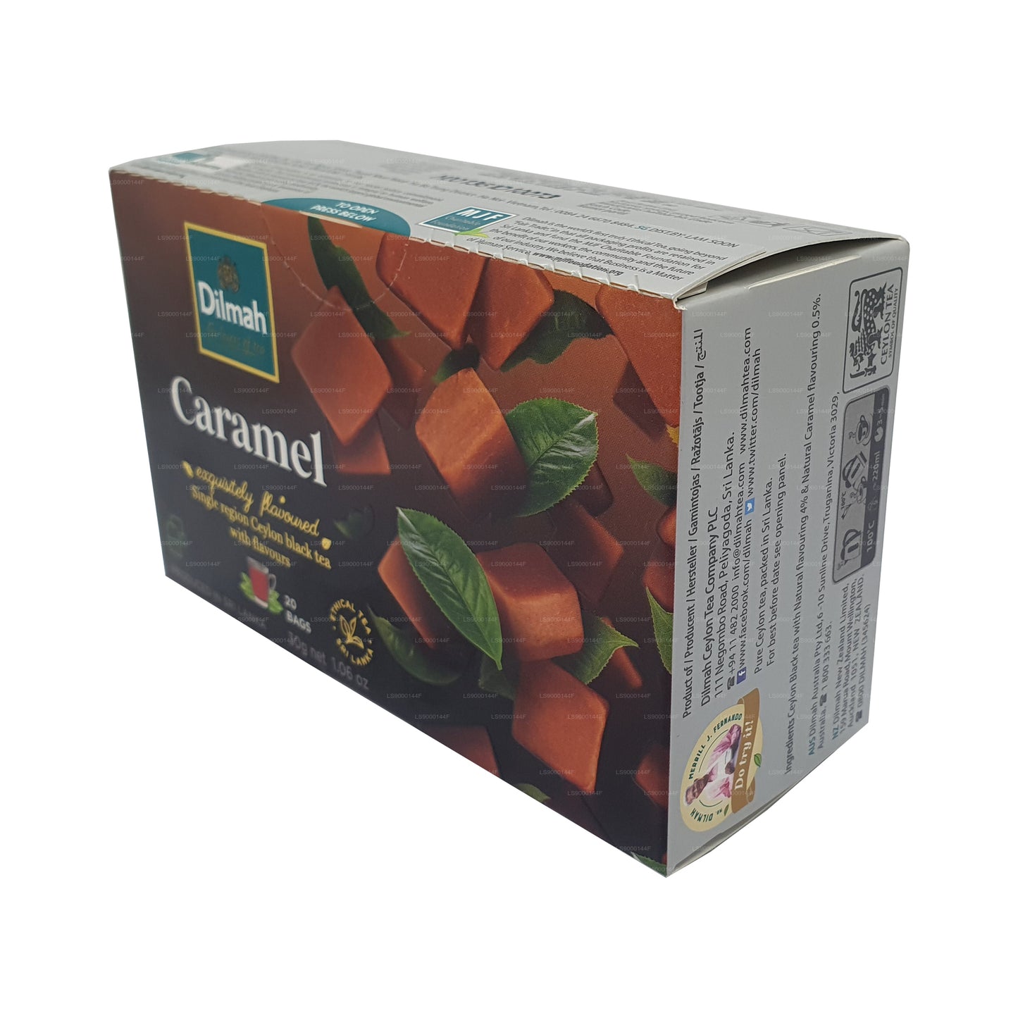 Dilmah Ceylon-Schwarztee mit Karamellgeschmack (30 g) 20 Teebeutel