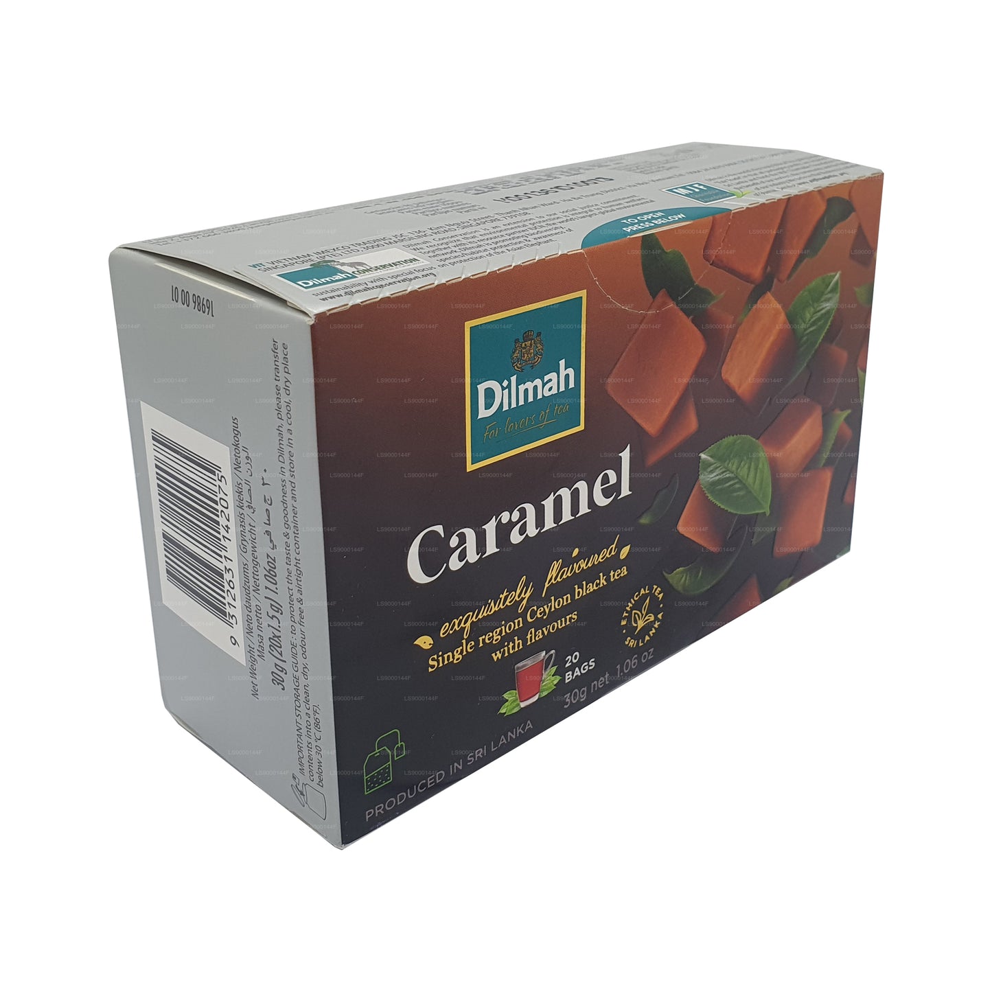 Dilmah Ceylon-Schwarztee mit Karamellgeschmack (30 g) 20 Teebeutel