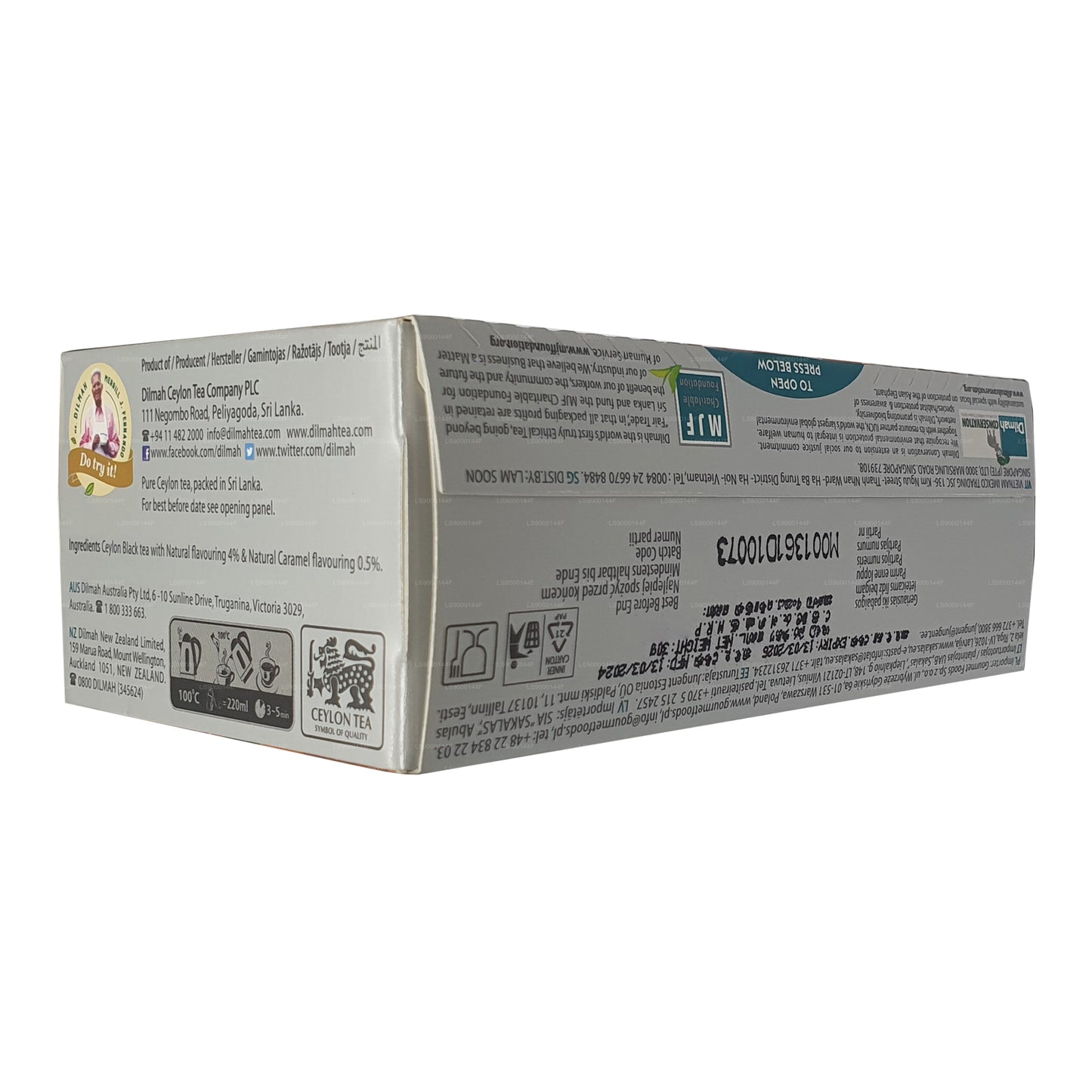 Dilmah Ceylon-Schwarztee mit Karamellgeschmack (30 g) 20 Teebeutel