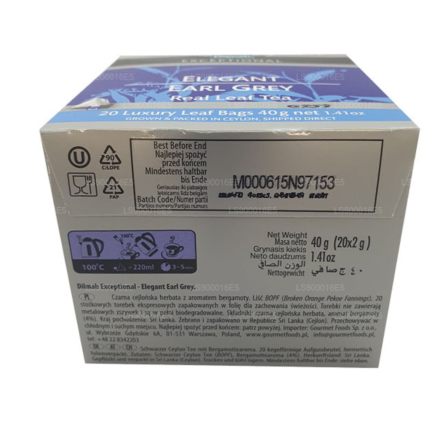 Dilmah Außergewöhnlicher, eleganter Earl Grey Echtblatt-Tee (40 g)