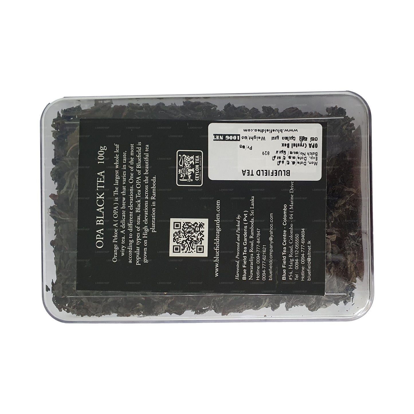 Bluefield Pure Ceylon Schwarztee Orange Pekoe A (100 g)