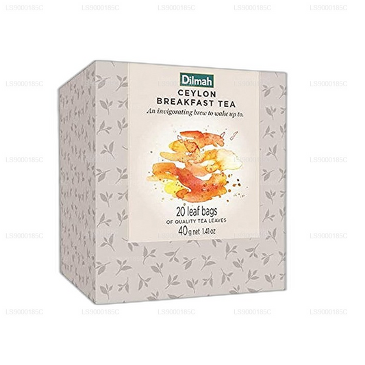 Dilmah Vivid Ceylon Frühstückstee, Nachfüllpackung (40 g), Box