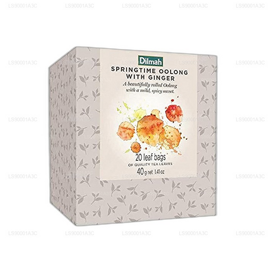 Dilmah Vivid Springtime Oolong mit Ingwer-Teebeutel, Nachfüllpackung (40 g).