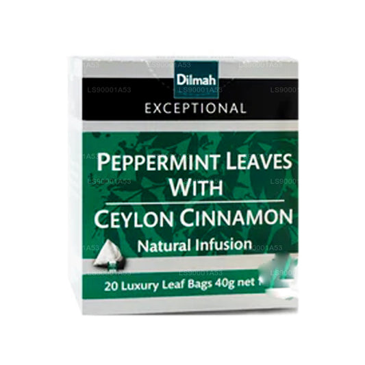 Dilmah Außergewöhnliche Pfefferminzblätter mit Ceylon-Zimt (20 Teebeutel)