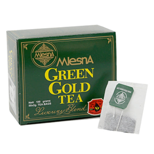 Mlesna Grüner Goldtee (100 g) 50 Teebeutel