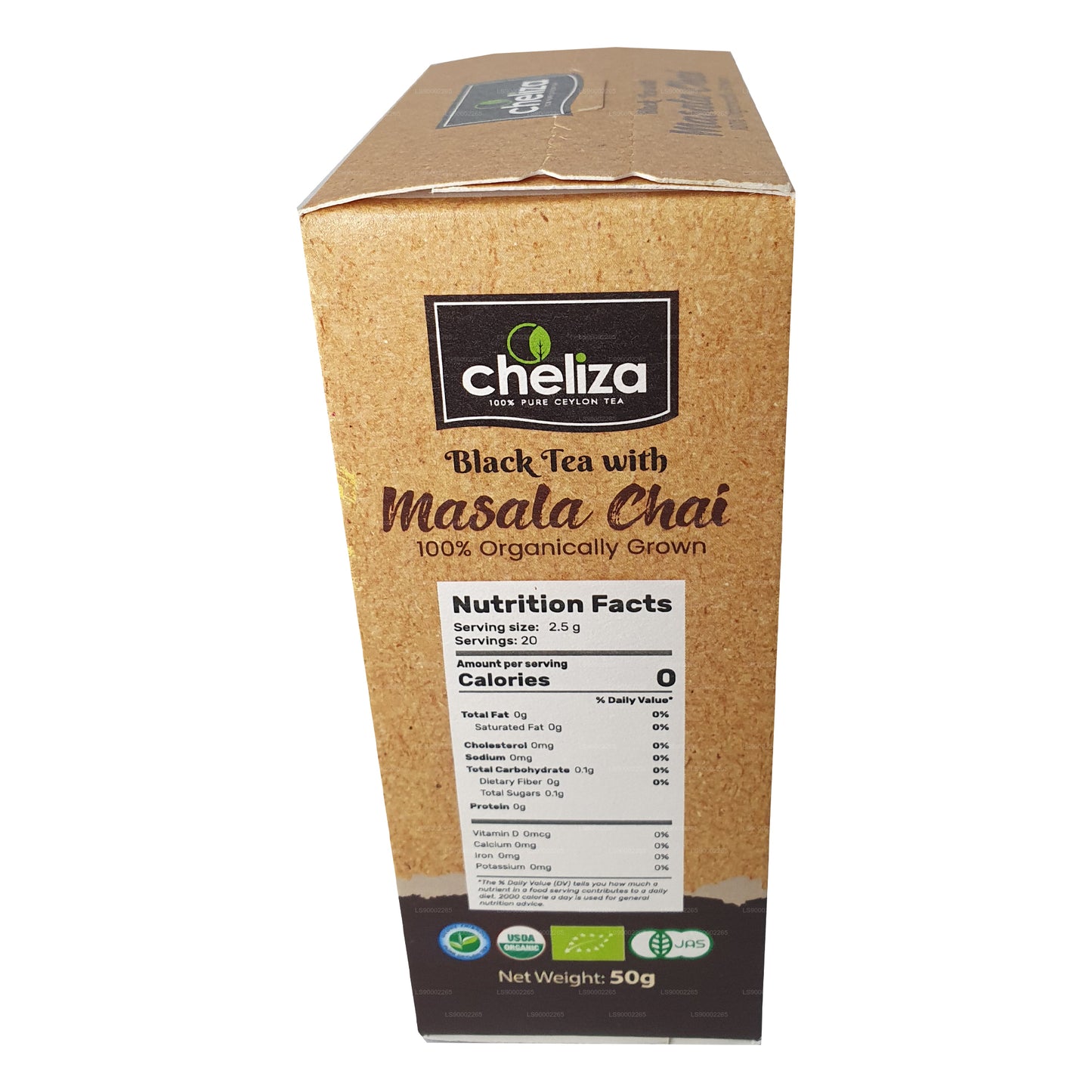Cheliza Schwarzer Tee mit Masala Chai (50g) 20 Teebeutel