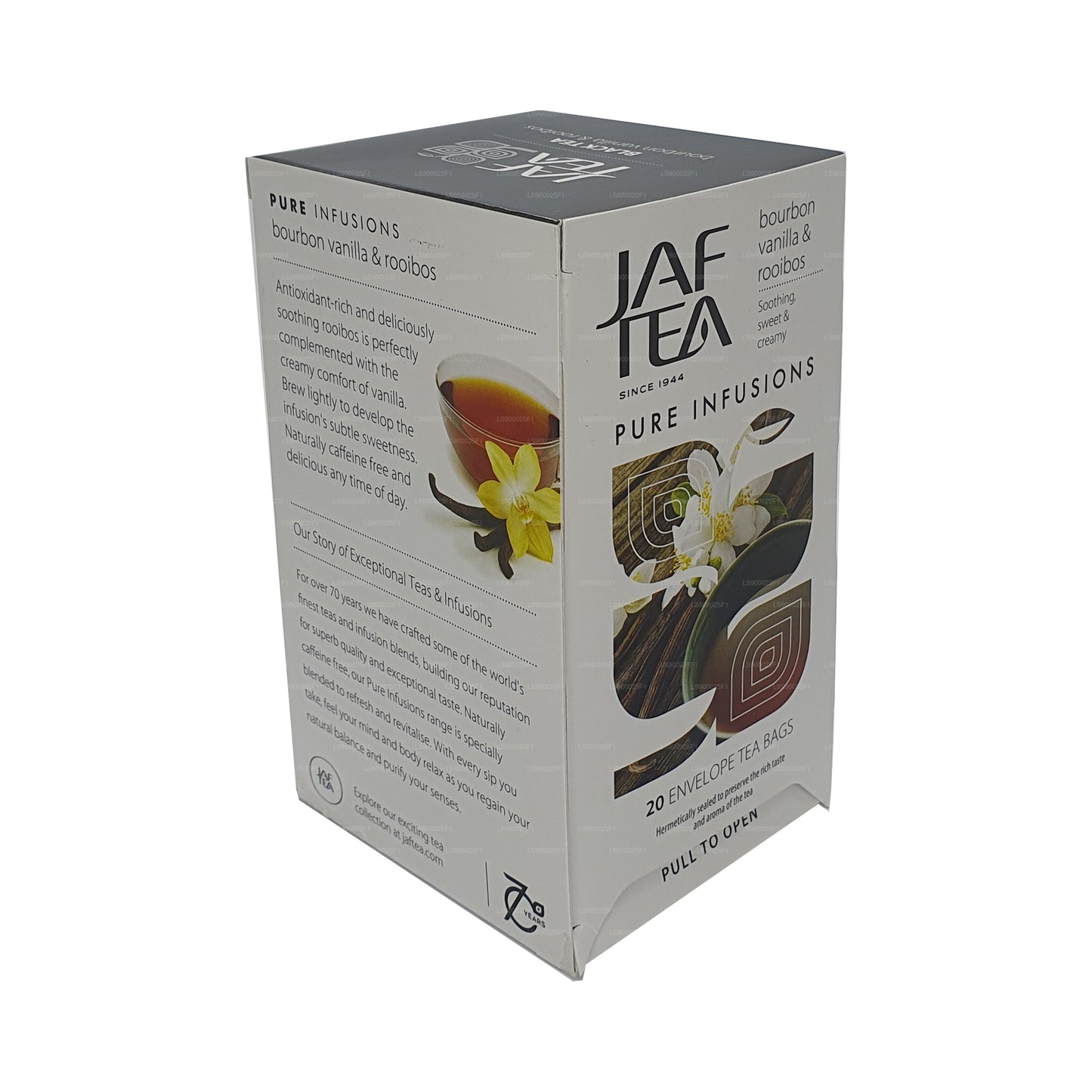 Jaf Tea Pure Infusions Collection Bourbon-Vanille-Rooibos (30 g), 20 Teebeutel
