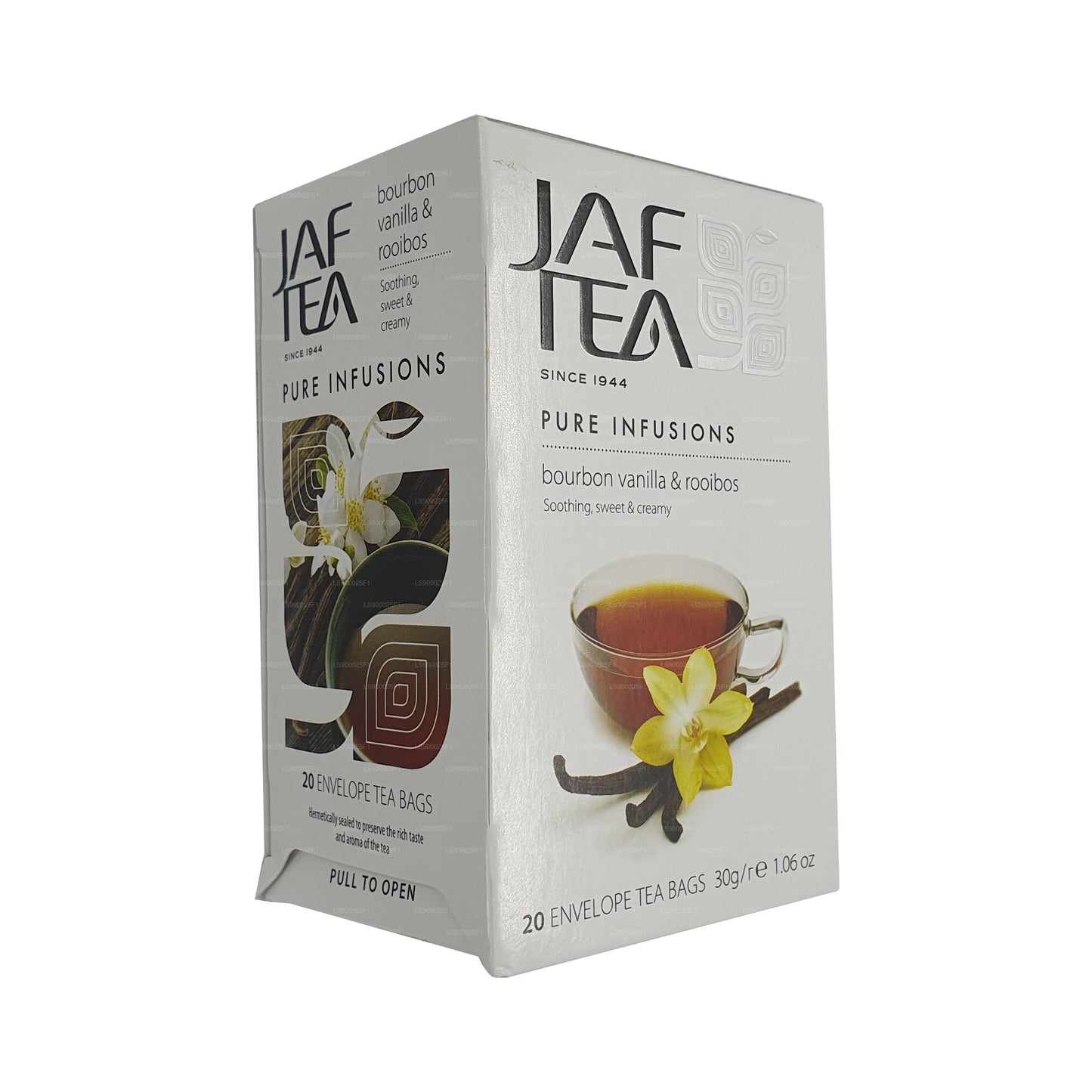 Jaf Tea Pure Infusions Collection Bourbon-Vanille-Rooibos (30 g), 20 Teebeutel