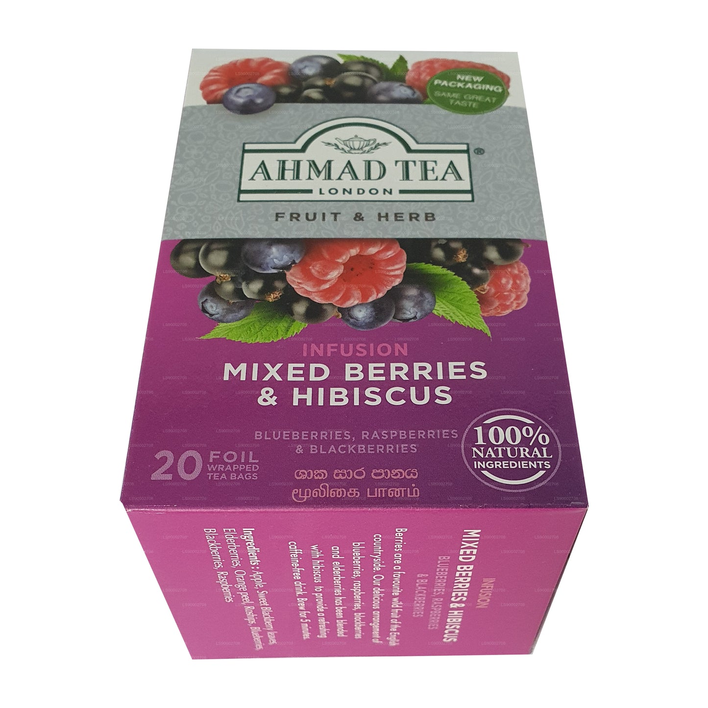 Ahmad Tea Gemischte Beeren &amp; Hibiskus (40g) 20 Folienteebeutel