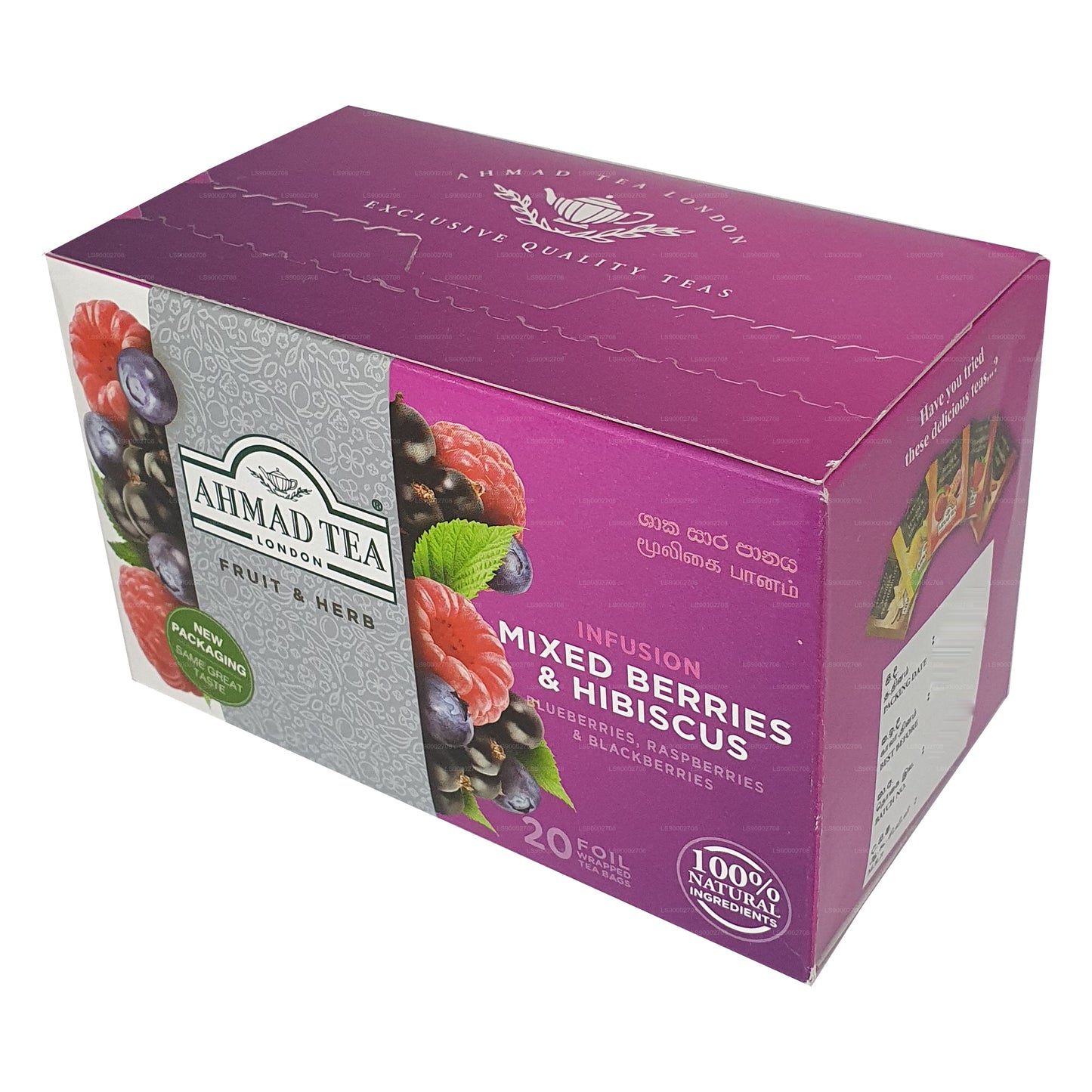 Ahmad Tea Gemischte Beeren &amp; Hibiskus (40g) 20 Folienteebeutel
