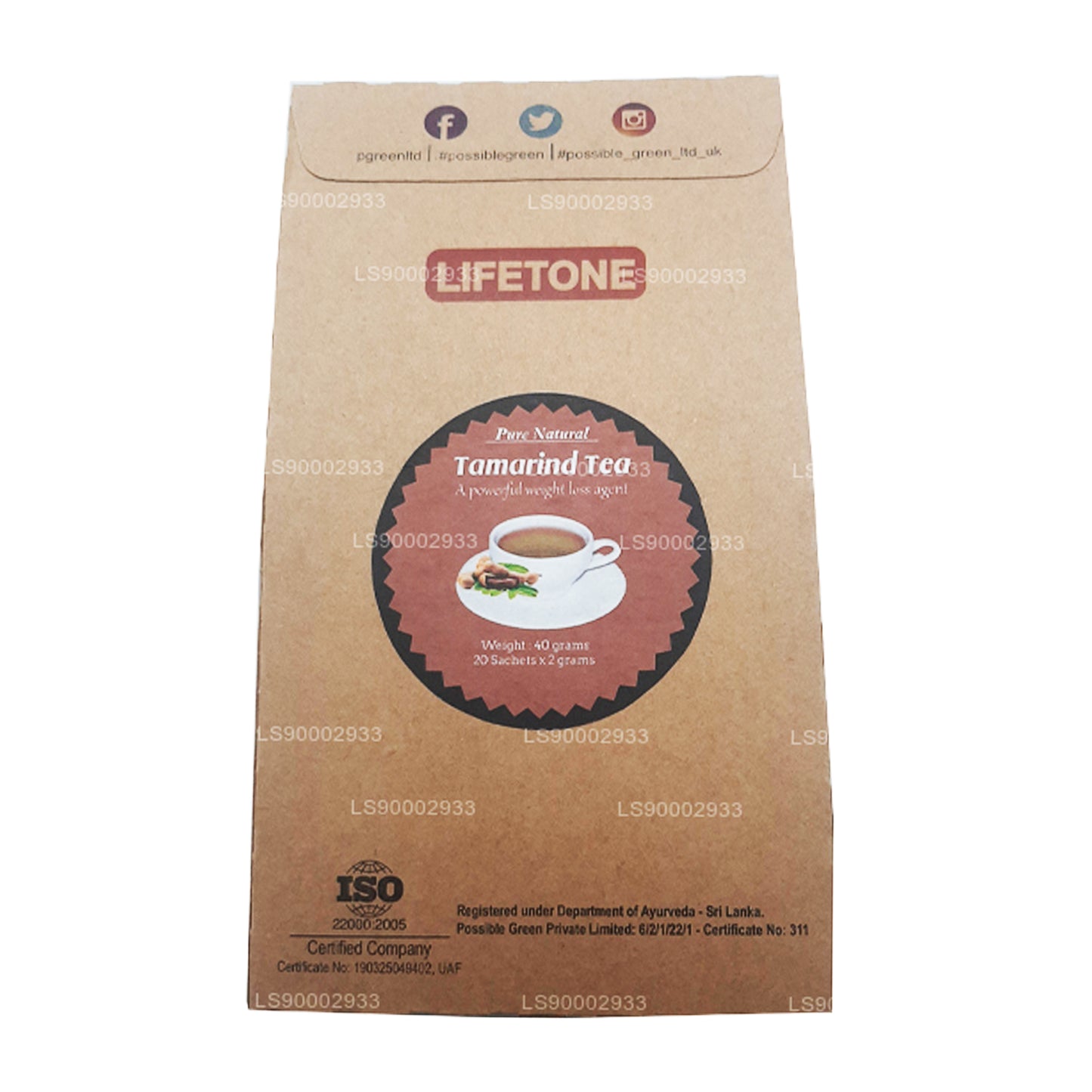 Lifetone Tamarinde-Tee (40 g), 20 Teebeutel