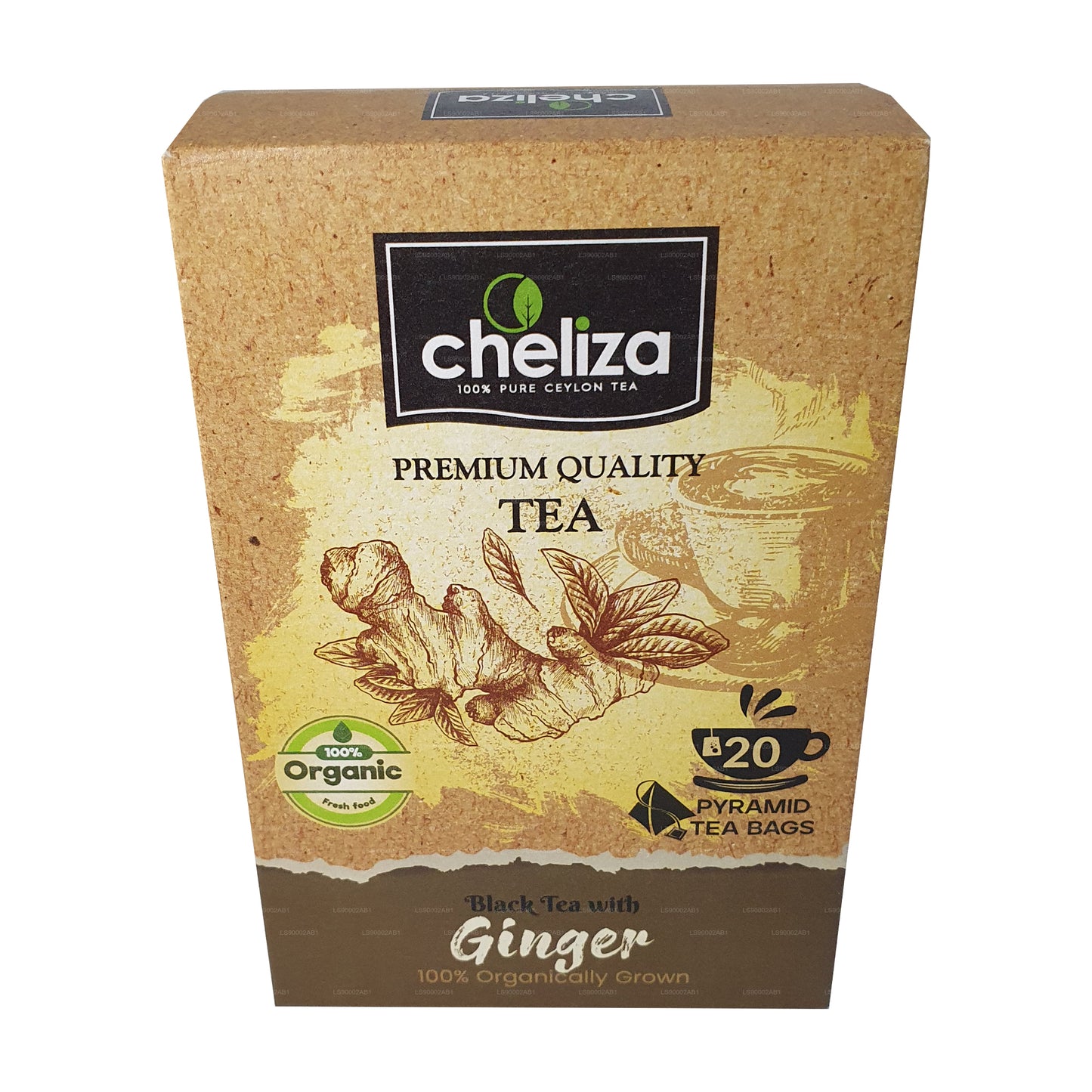 Cheliza Schwarzer Tee mit Ingwer (50g) 20 Teebeutel