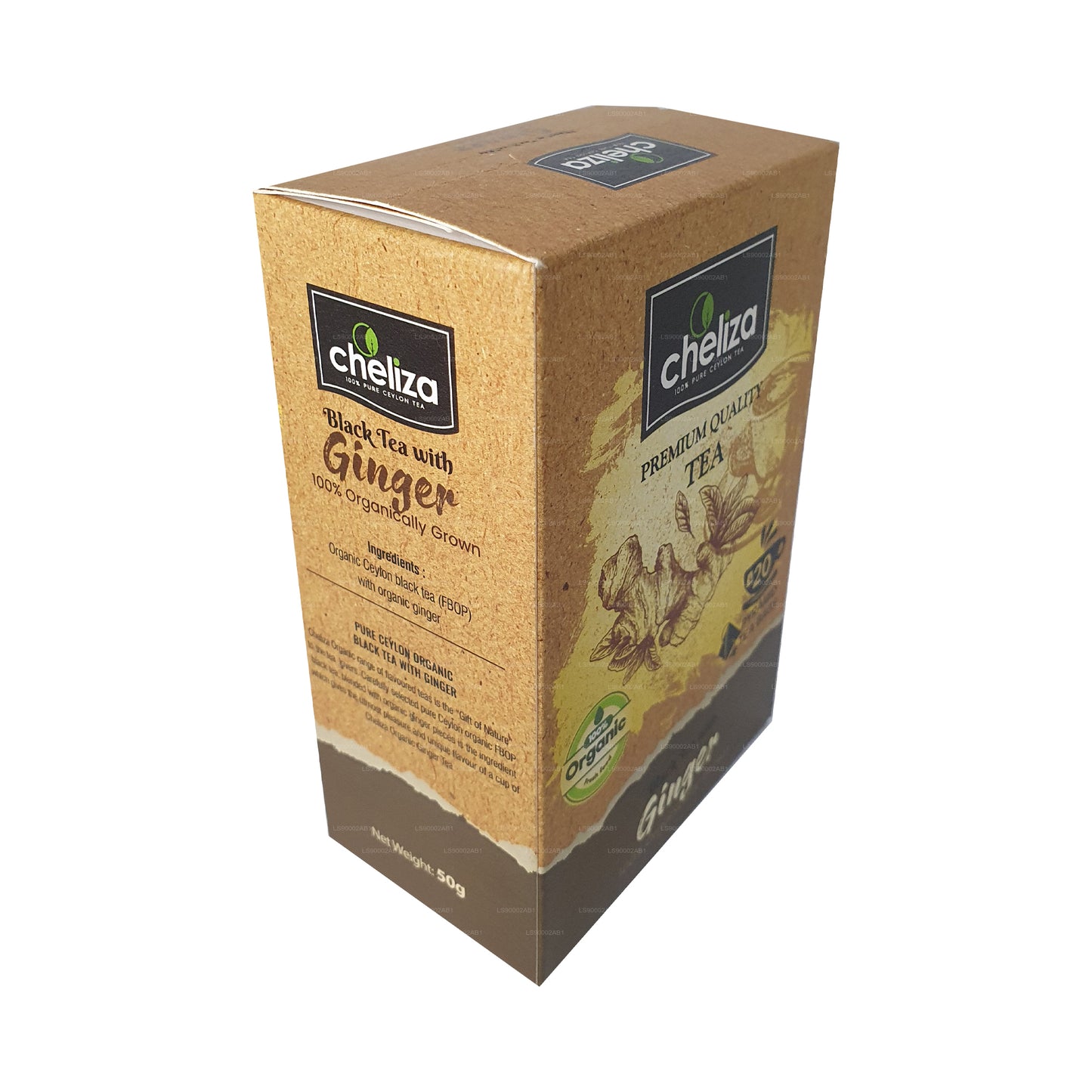 Cheliza Schwarzer Tee mit Ingwer (50g) 20 Teebeutel