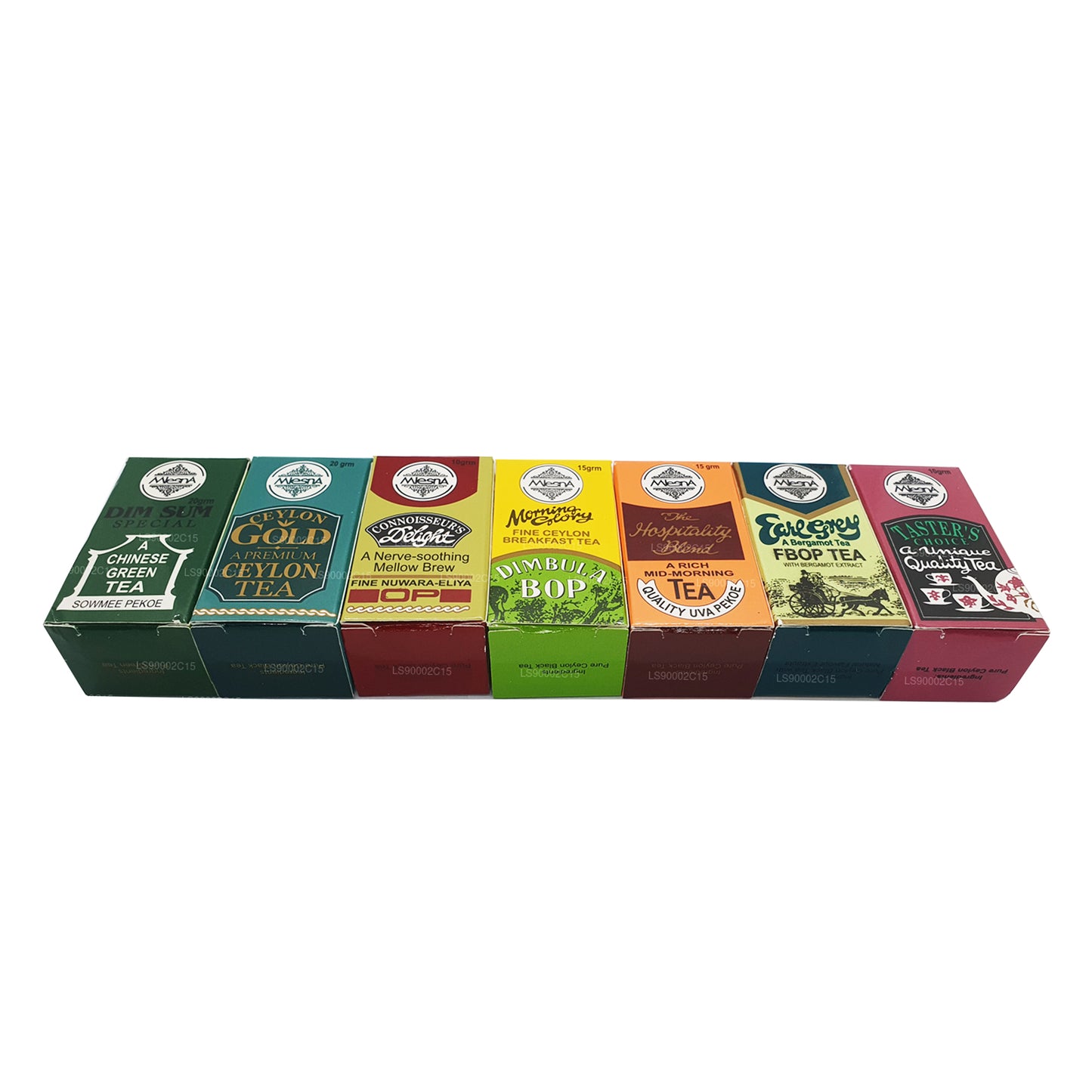 Mlesna 7 verschiedene Teekartons (100 g)