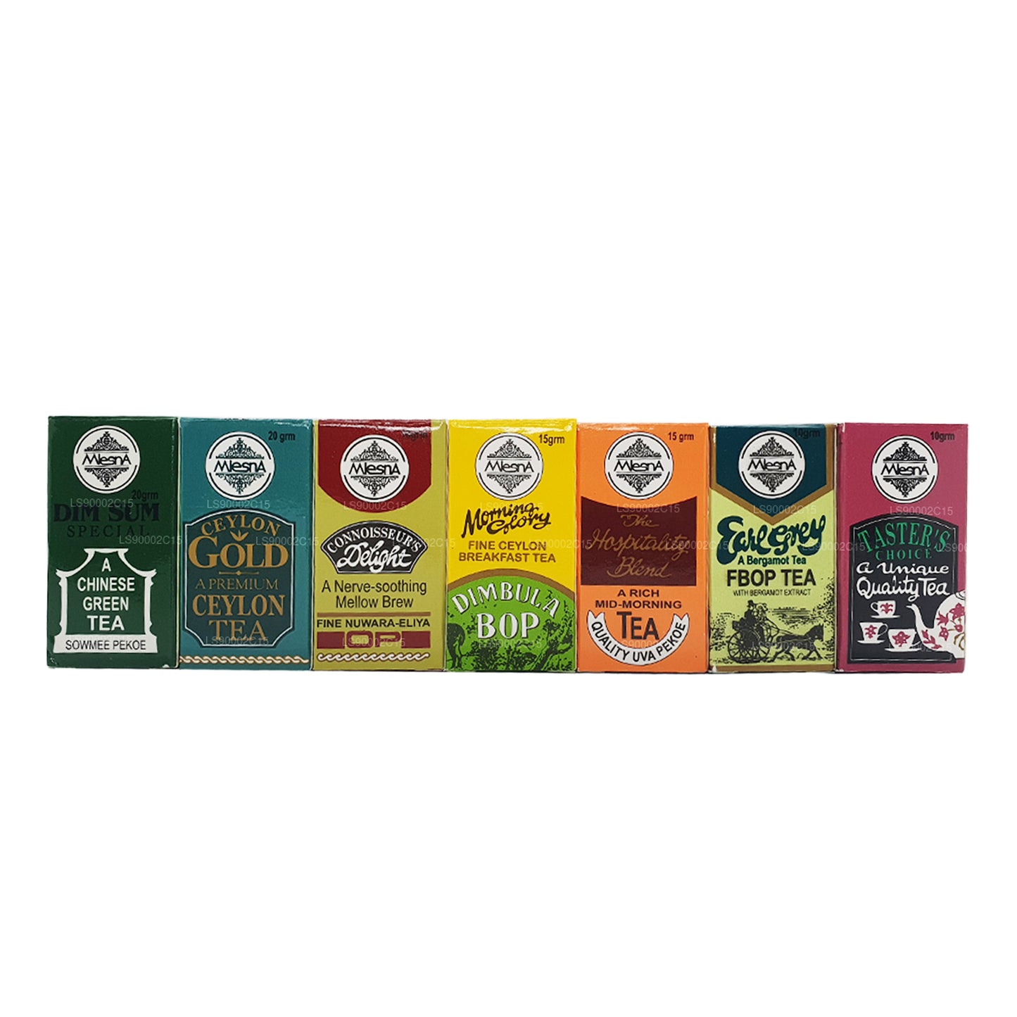 Mlesna 7 verschiedene Teekartons (100 g)