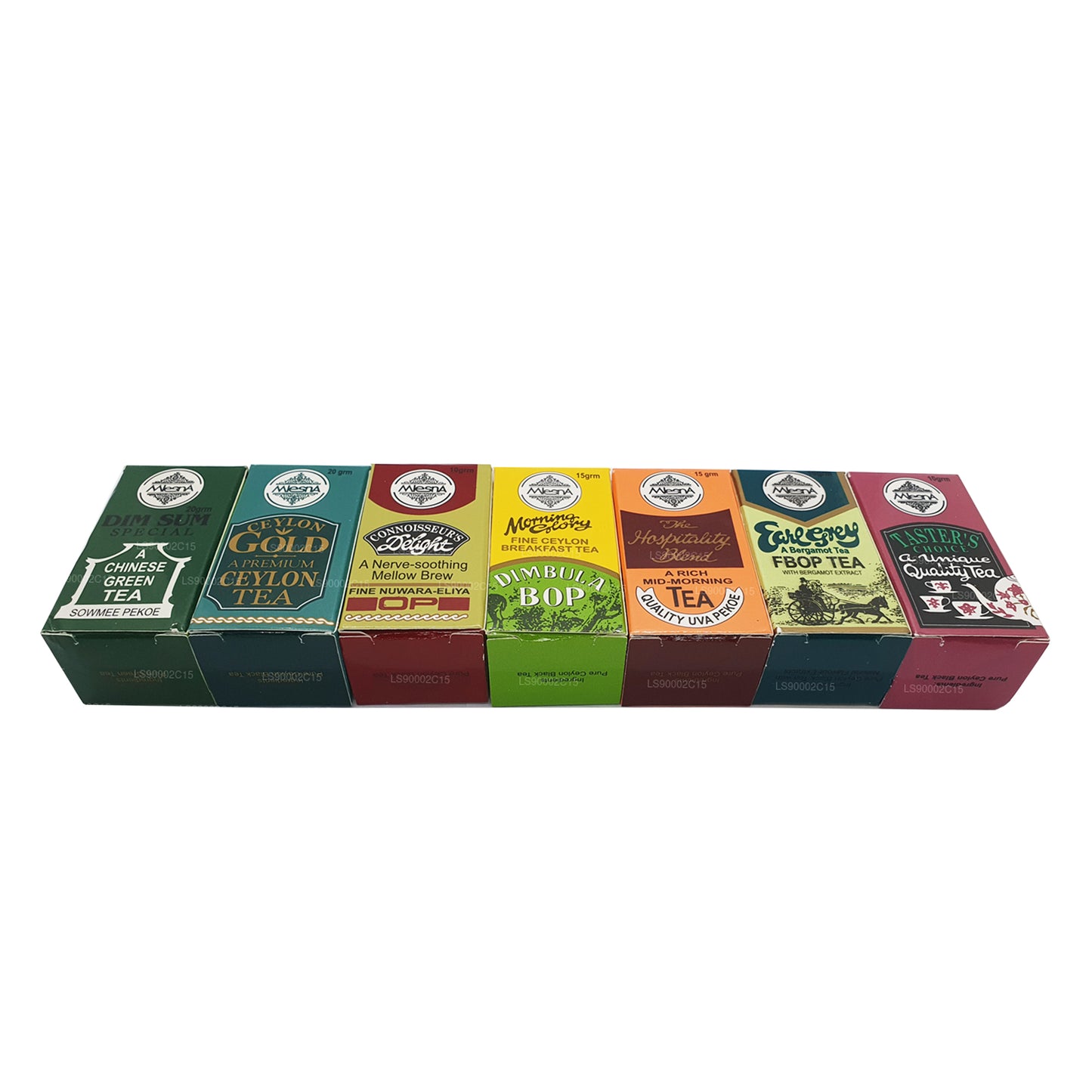 Mlesna 7 verschiedene Teekartons (100 g)