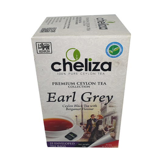 Cheliza Ceylon Earl Grey Tee mit Bergamottegeschmack (50g) 25 Teebeutel