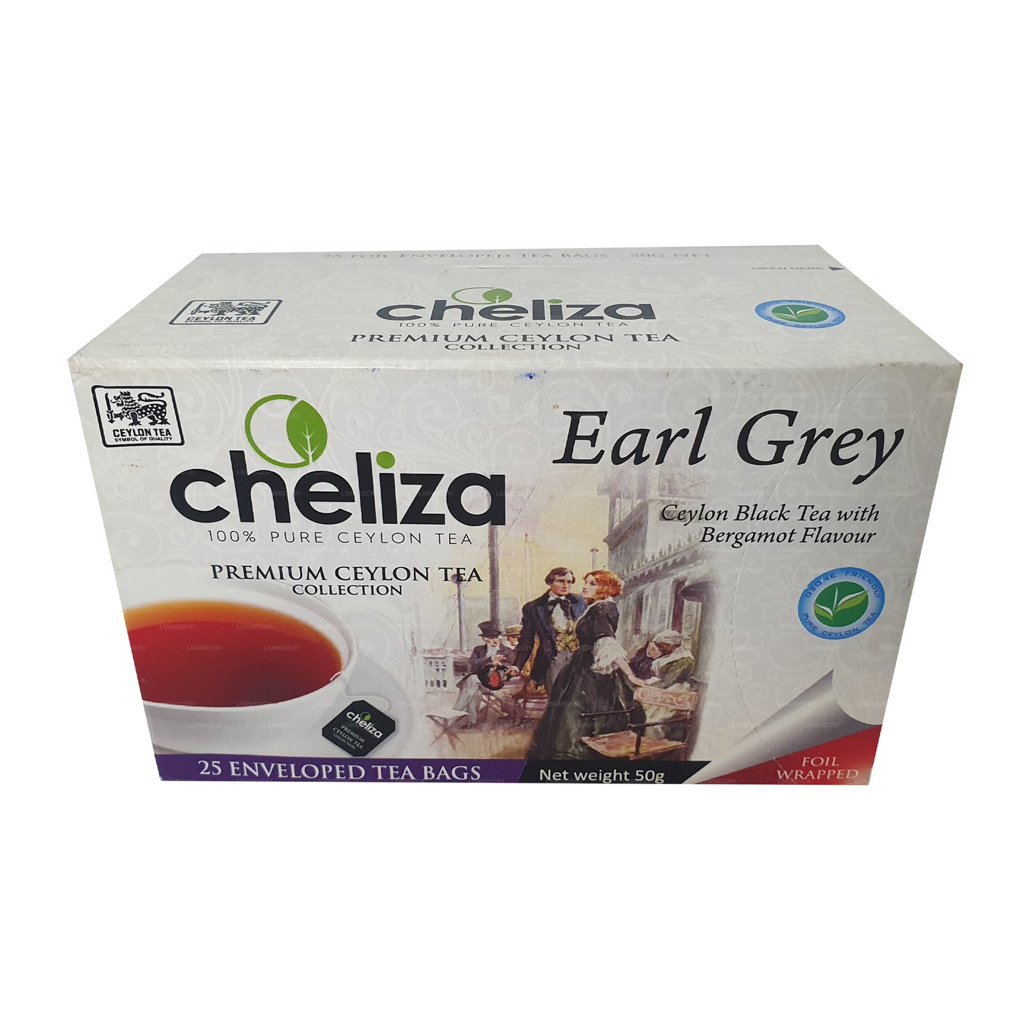Cheliza Ceylon Earl Grey Tee mit Bergamottegeschmack (50g) 25 Teebeutel