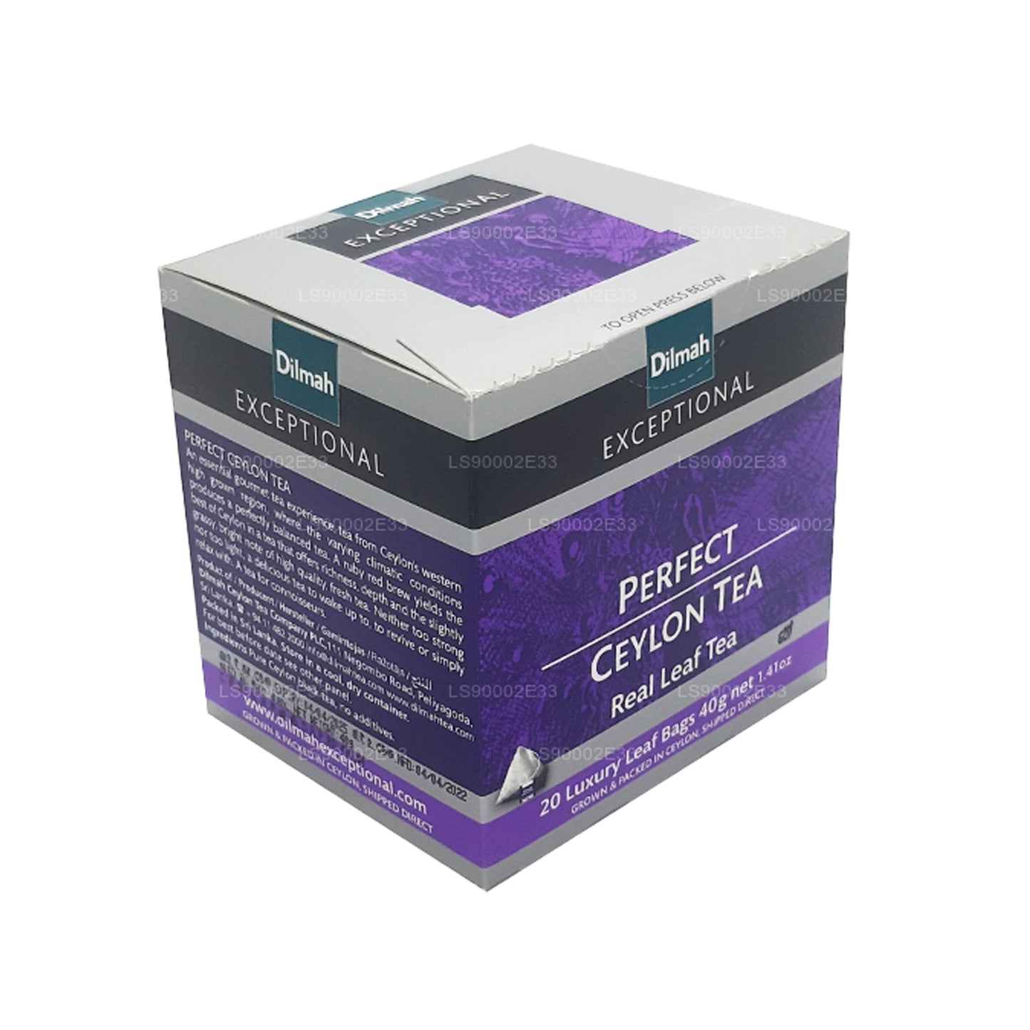 Dilmah Exceptional Perfect Ceylon Echtblatt-Tee (40 g) 20 Stück