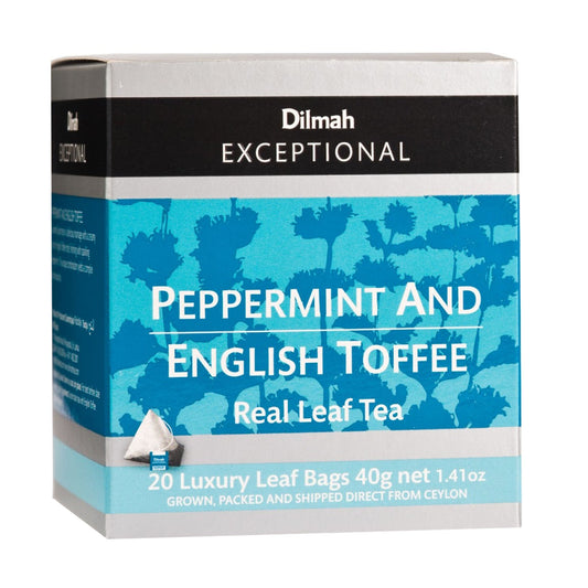 Dilmah Außergewöhnlicher Pfefferminz- und englischer Toffee-Tee (40 g) 20 Teebeutel