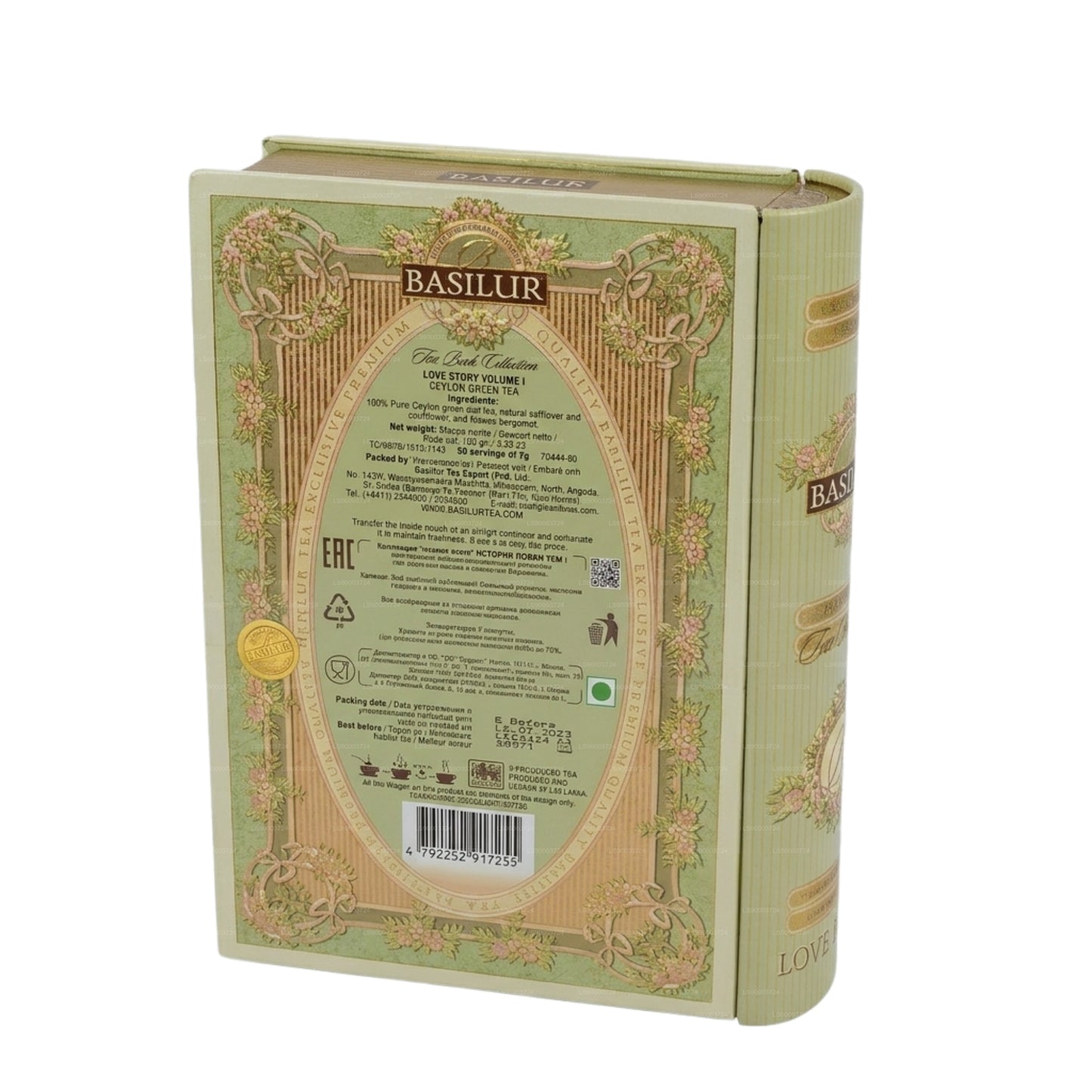 Basilur Teebuch „Love Story - Band I“ (100 g) Caddy