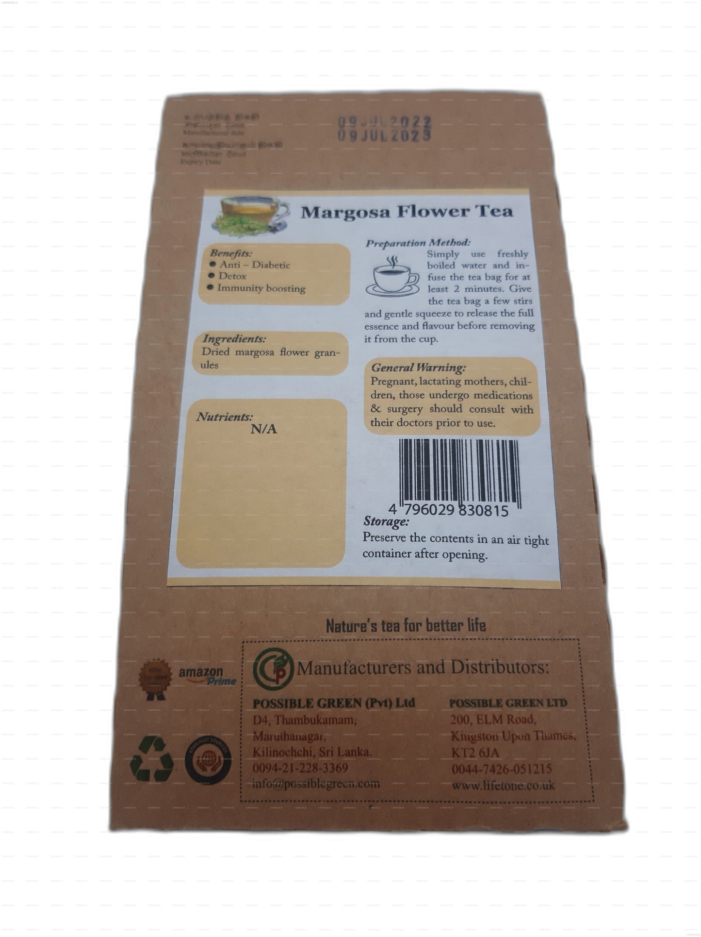 Lifetone Margosa Blumentee (30g)