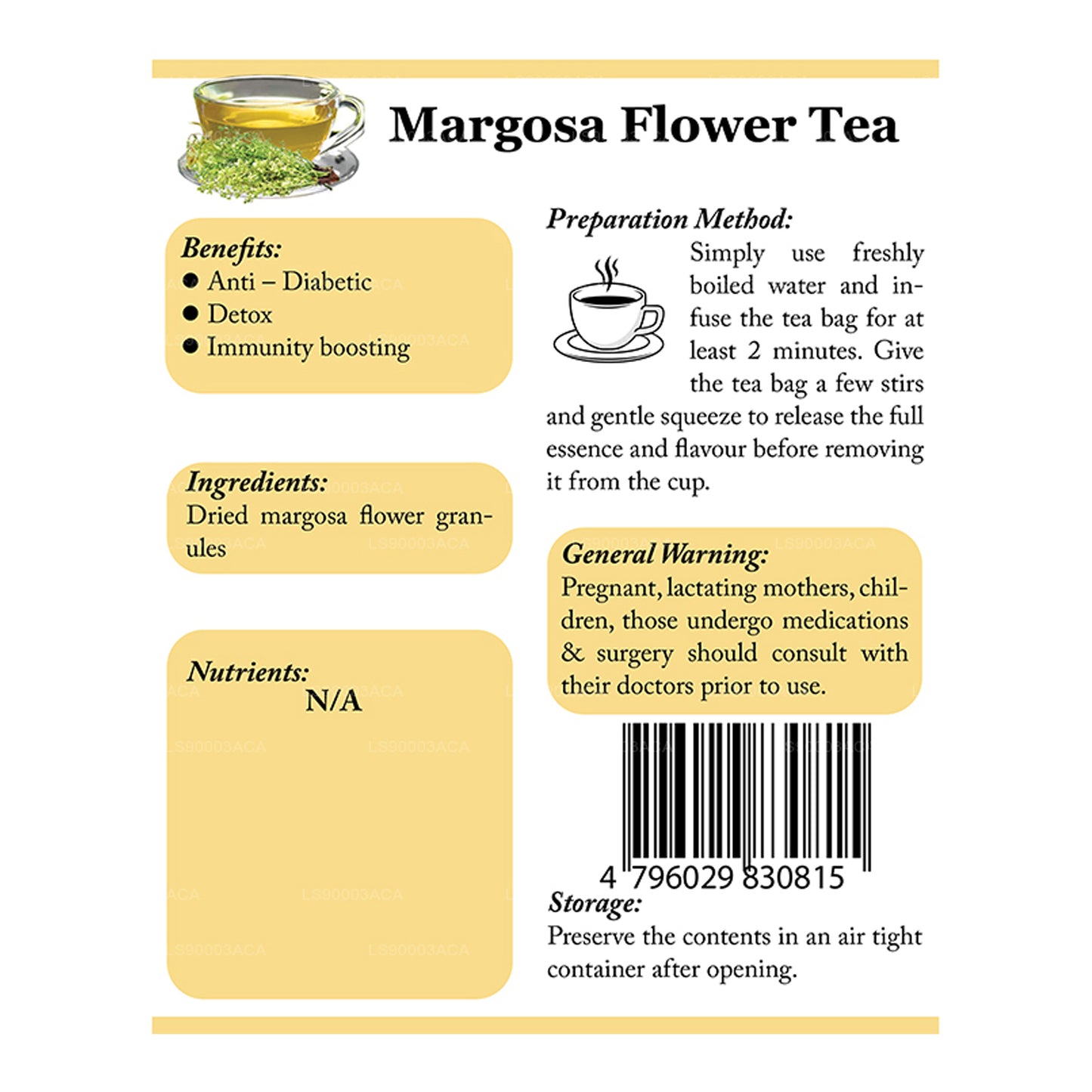 Lifetone Margosa Blumentee (30g)