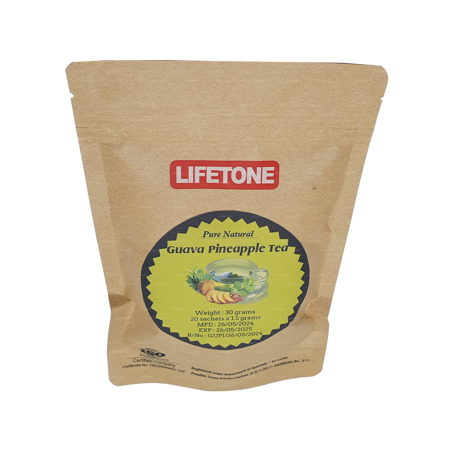 Lifetone Guave-Ananas-Tee (30 g) 20 Teebeutel