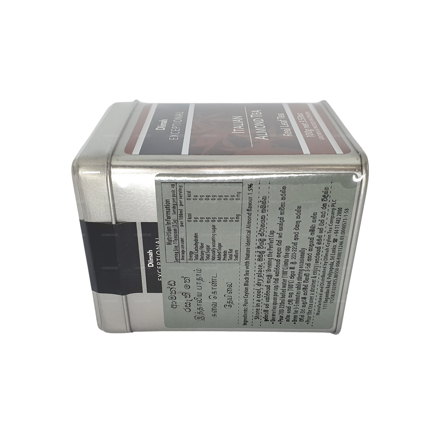 Dilmah Exquisiter Italienischer Mandeltee (100 g) Blechdose