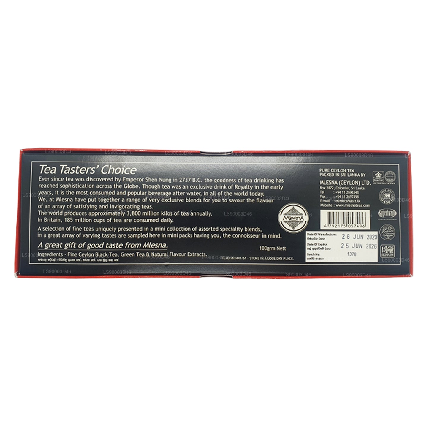Mlesna Tea Taster's Choice 7 verschiedene Teesorten (100 g)