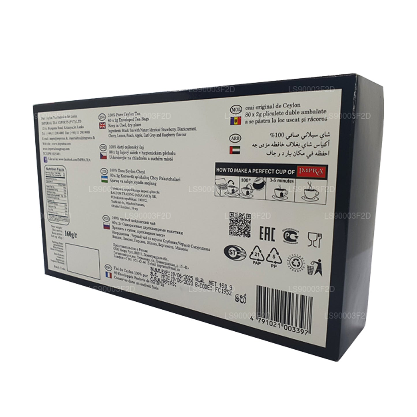 Impra 8 Flavours Schwarztee-Kollektion (160g)