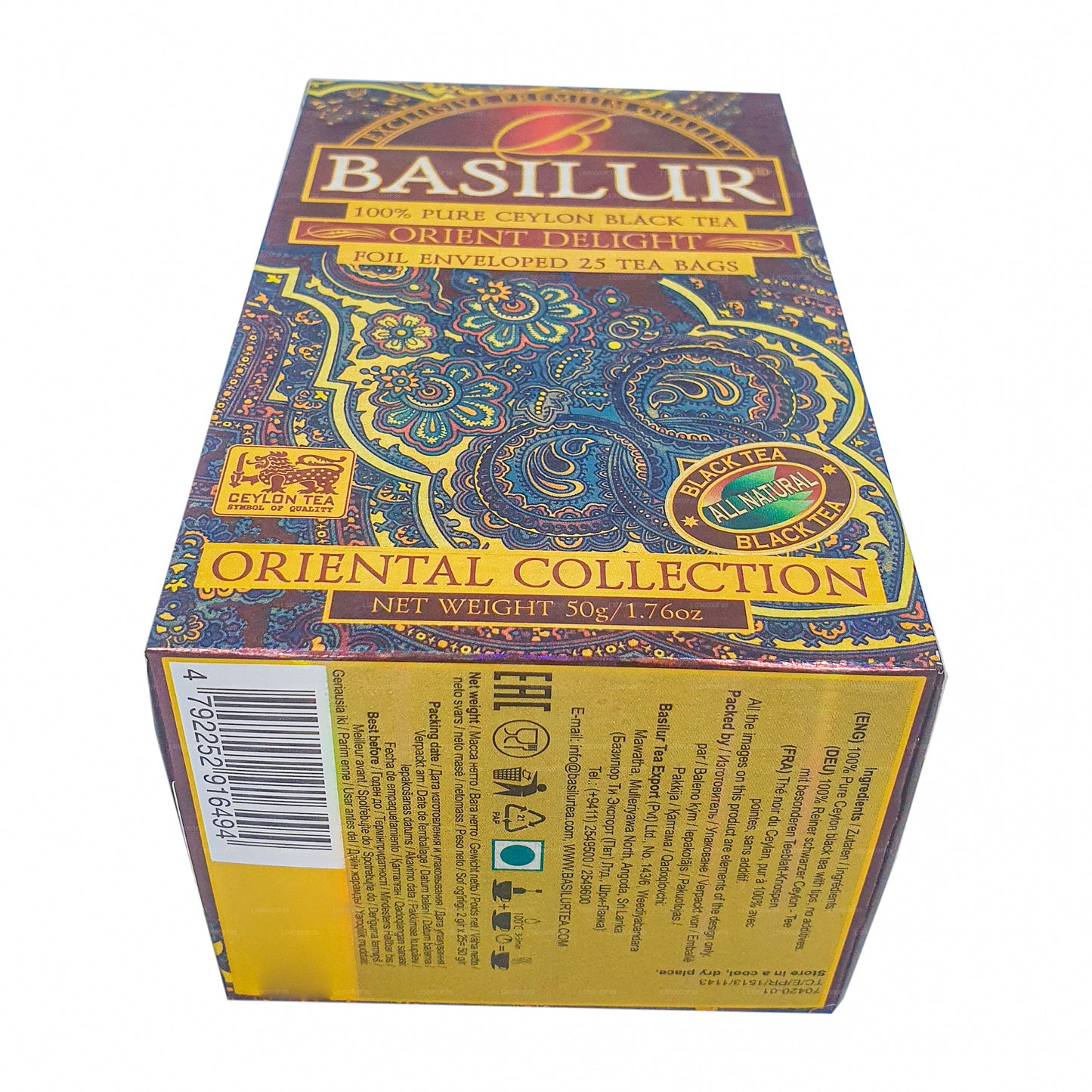 Basilur Oriental Collection Orient Delight Reiner Ceylon Schwarzer Tee (50g) 25 Teebeutel