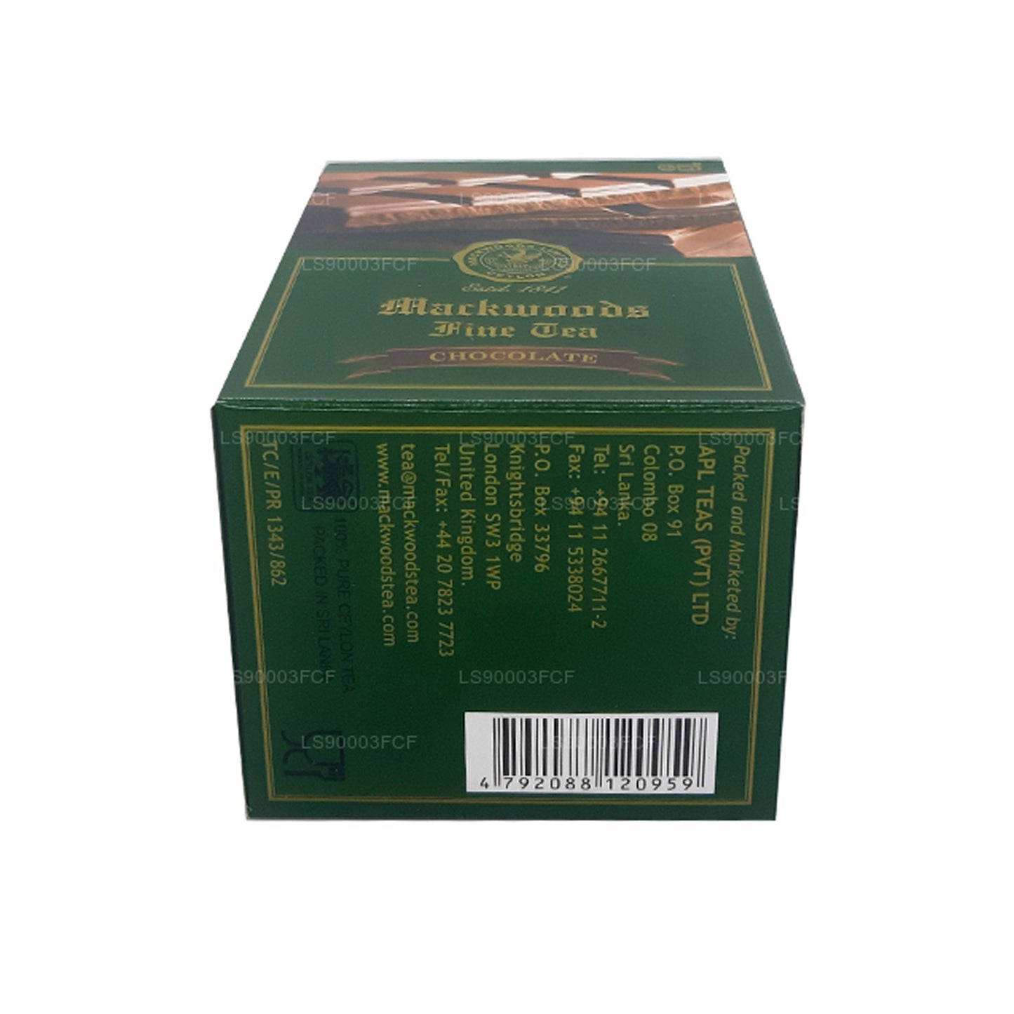 Mackwoods Single Estate Ceylon-Schwarztee mit Schokoladengeschmack (50 g), 25 Teebeutel
